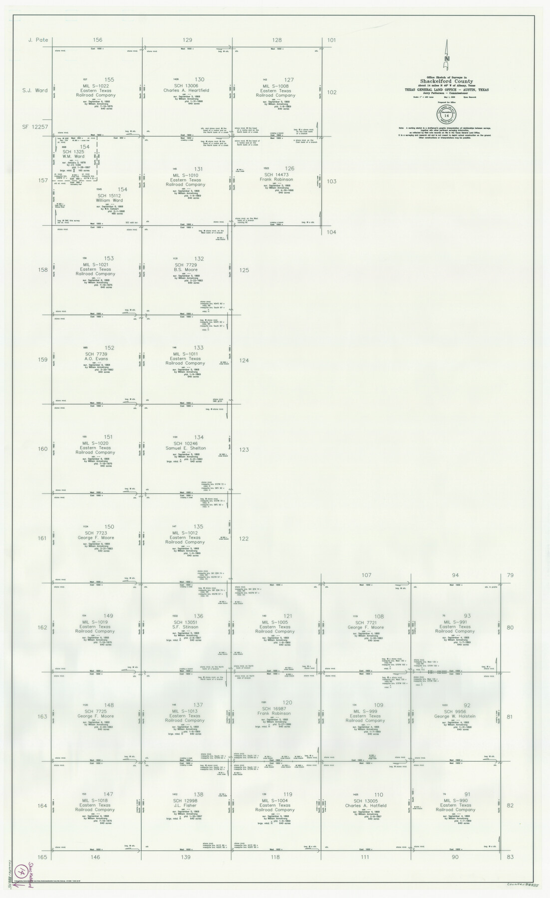 88835, Shackelford County Working Sketch 14, General Map Collection