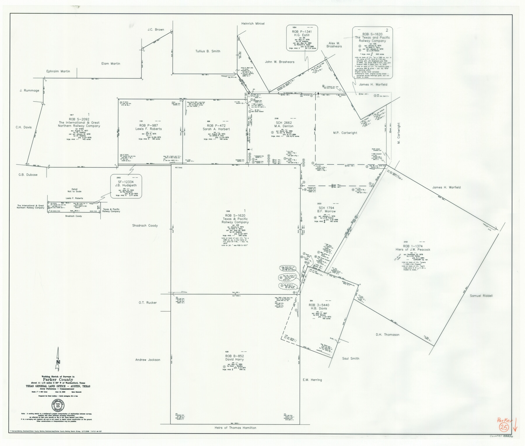 88836, Parker County Working Sketch 25, General Map Collection