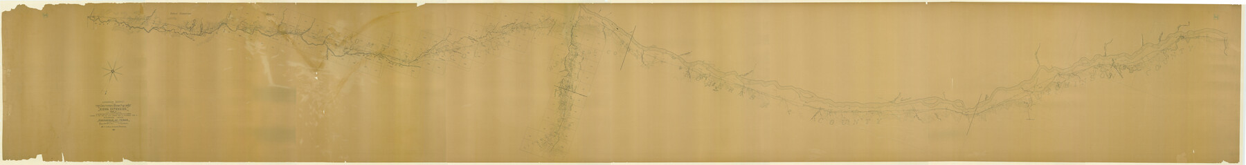 88837, Location Survey of the Southern Kansas Railway, Kiowa Extension from a point in Drake's Location, in Indian Territory 100 miles from south line of Kansas, continuing up Wolf Creek and South Canadian River to Cottonwood Creek in Hutchinson County, General Map Collection