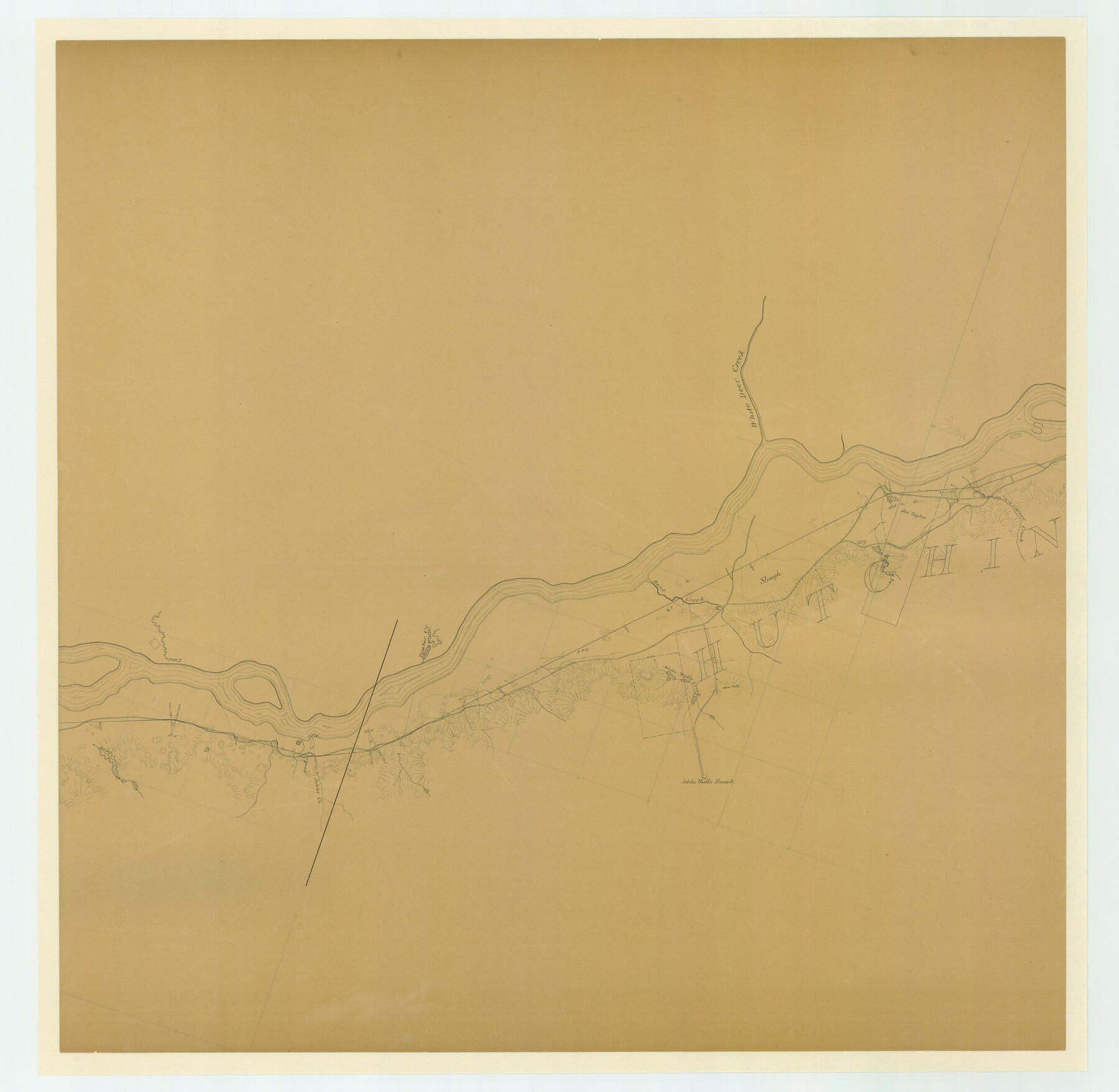 88844, [Location Survey of the Southern Kansas Railway, Kiowa Extension from a point in Drake's Location, in Indian Territory 100 miles from south line of Kansas, continuing up Wolf Creek and South Canadian River to Cottonwood Creek in Hutchinson County], General Map Collection