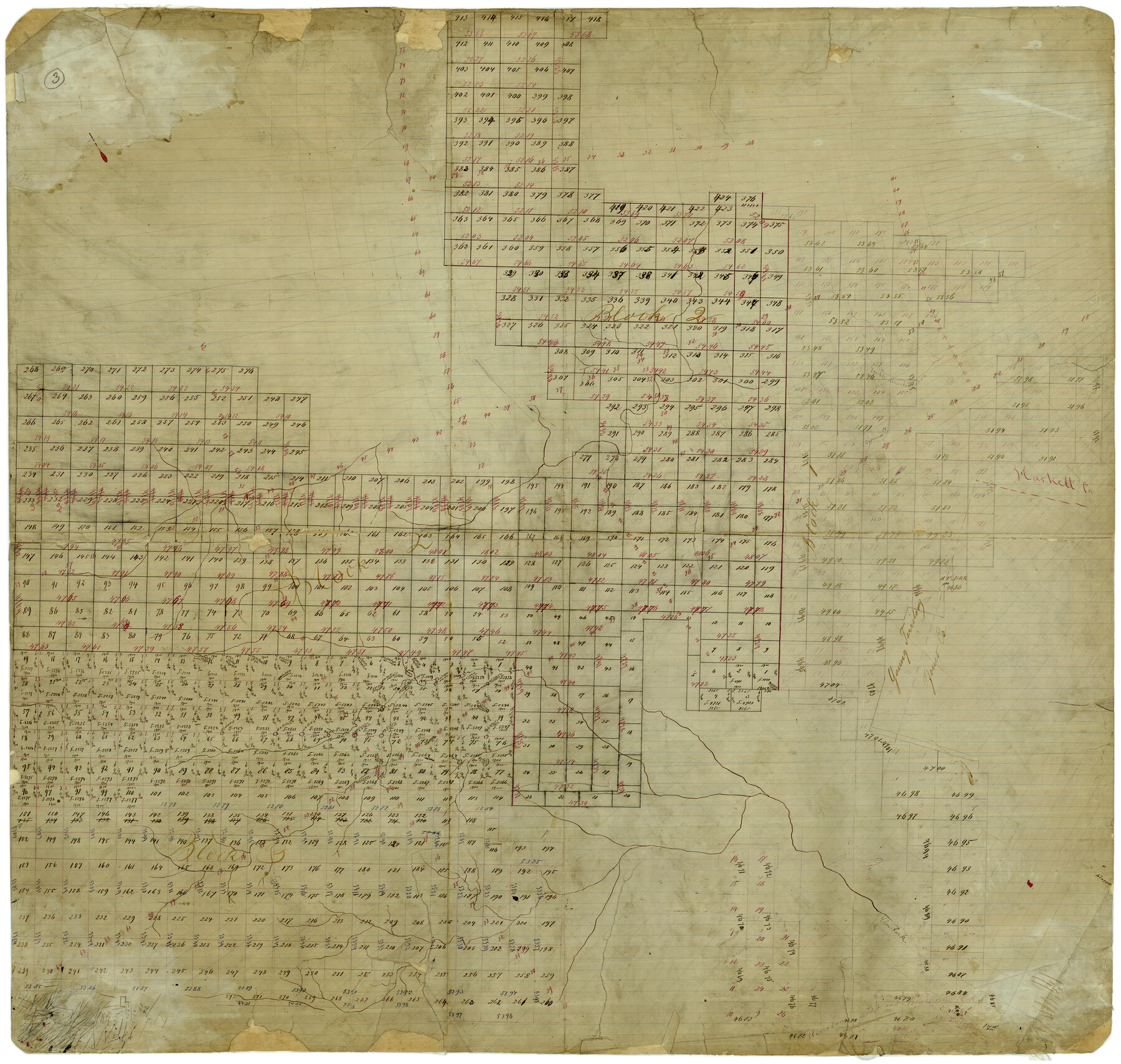 8887, Fisher County Rolled Sketch 3, General Map Collection
