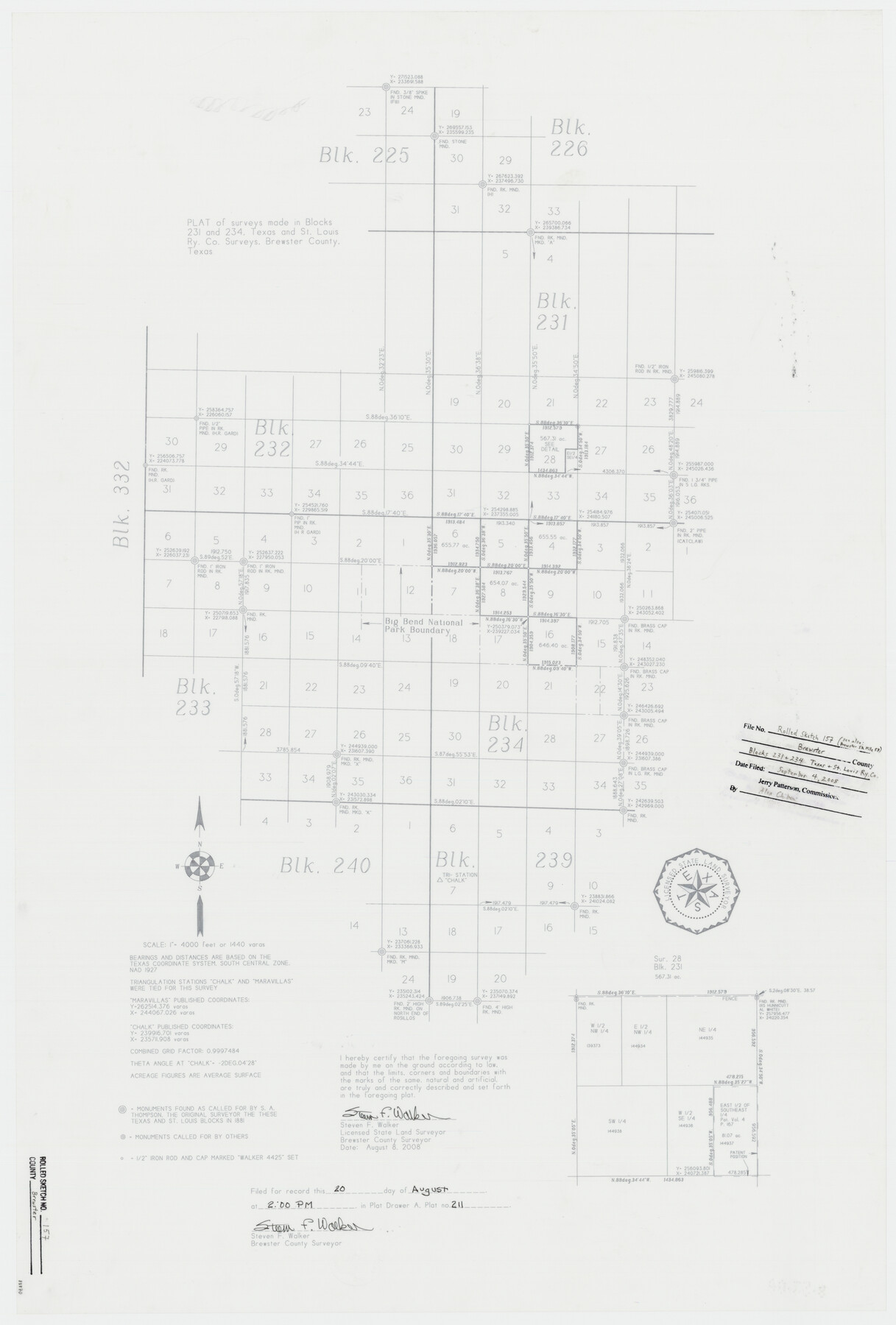 88870, Brewster County Rolled Sketch 157, General Map Collection