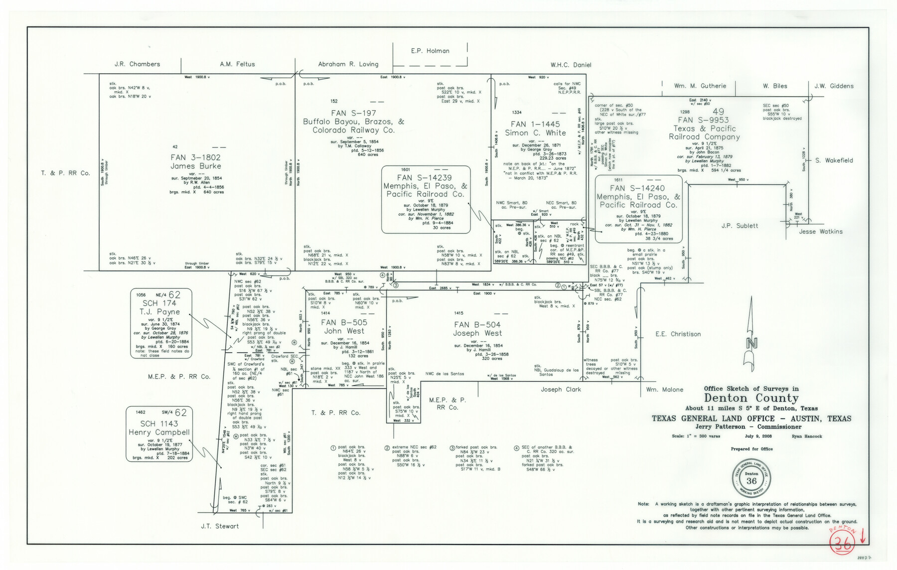 88877, Denton County Working Sketch 36, General Map Collection