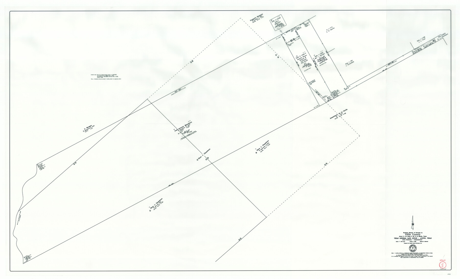 88885, Falls County Working Sketch 5, General Map Collection