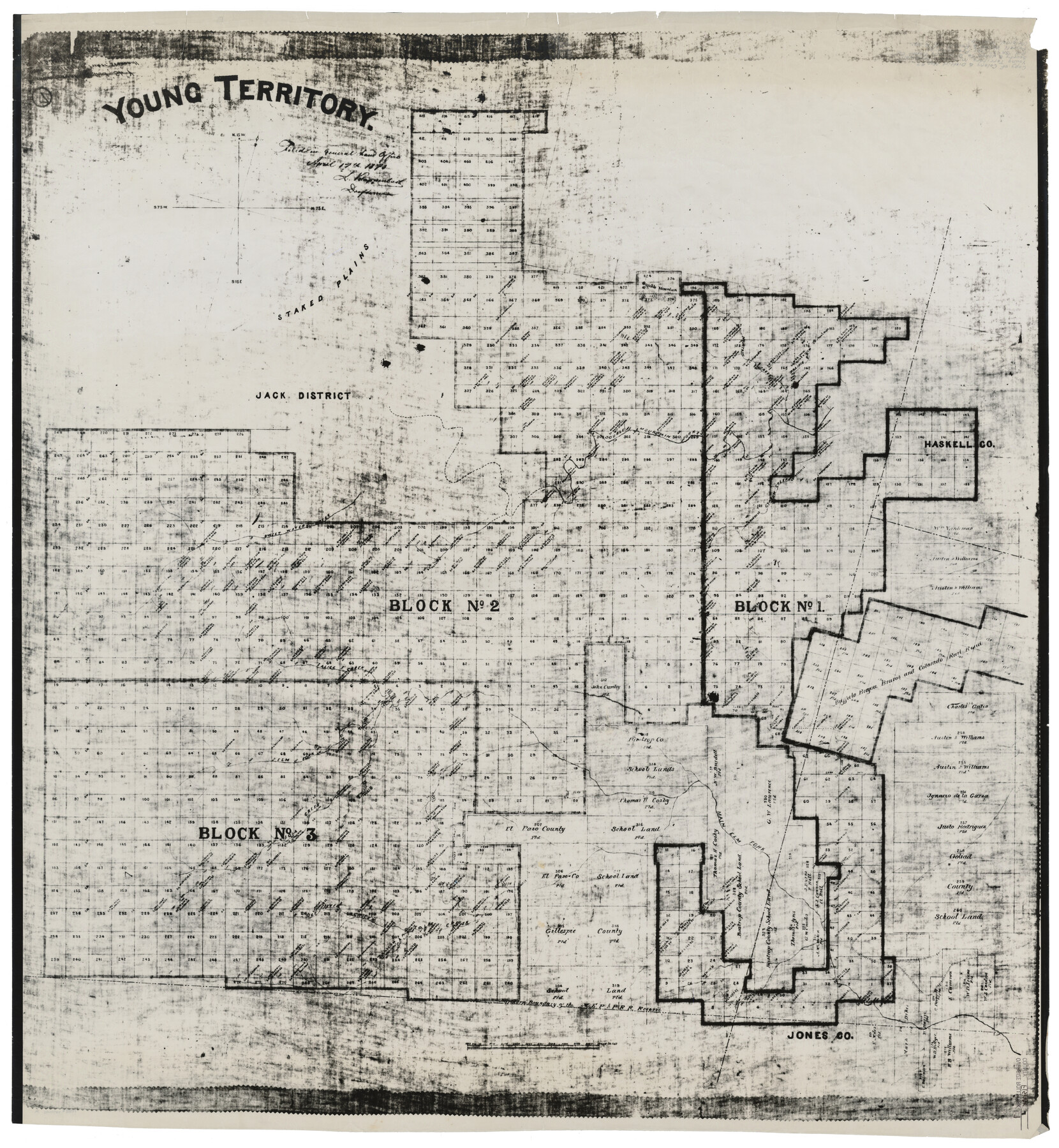 8891, Fisher County Rolled Sketch 7, General Map Collection