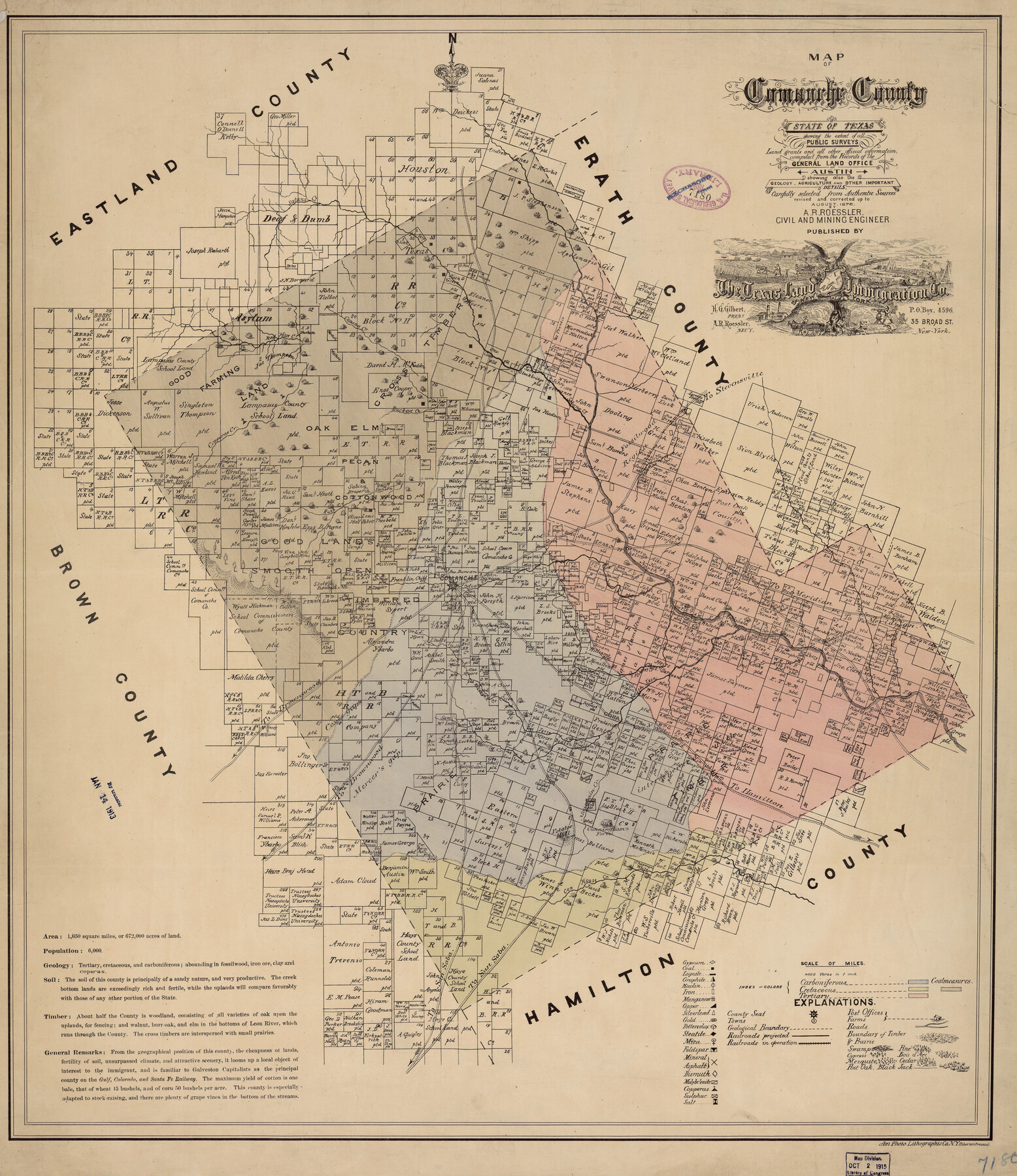 88919, Map of Comanche County, Library of Congress
