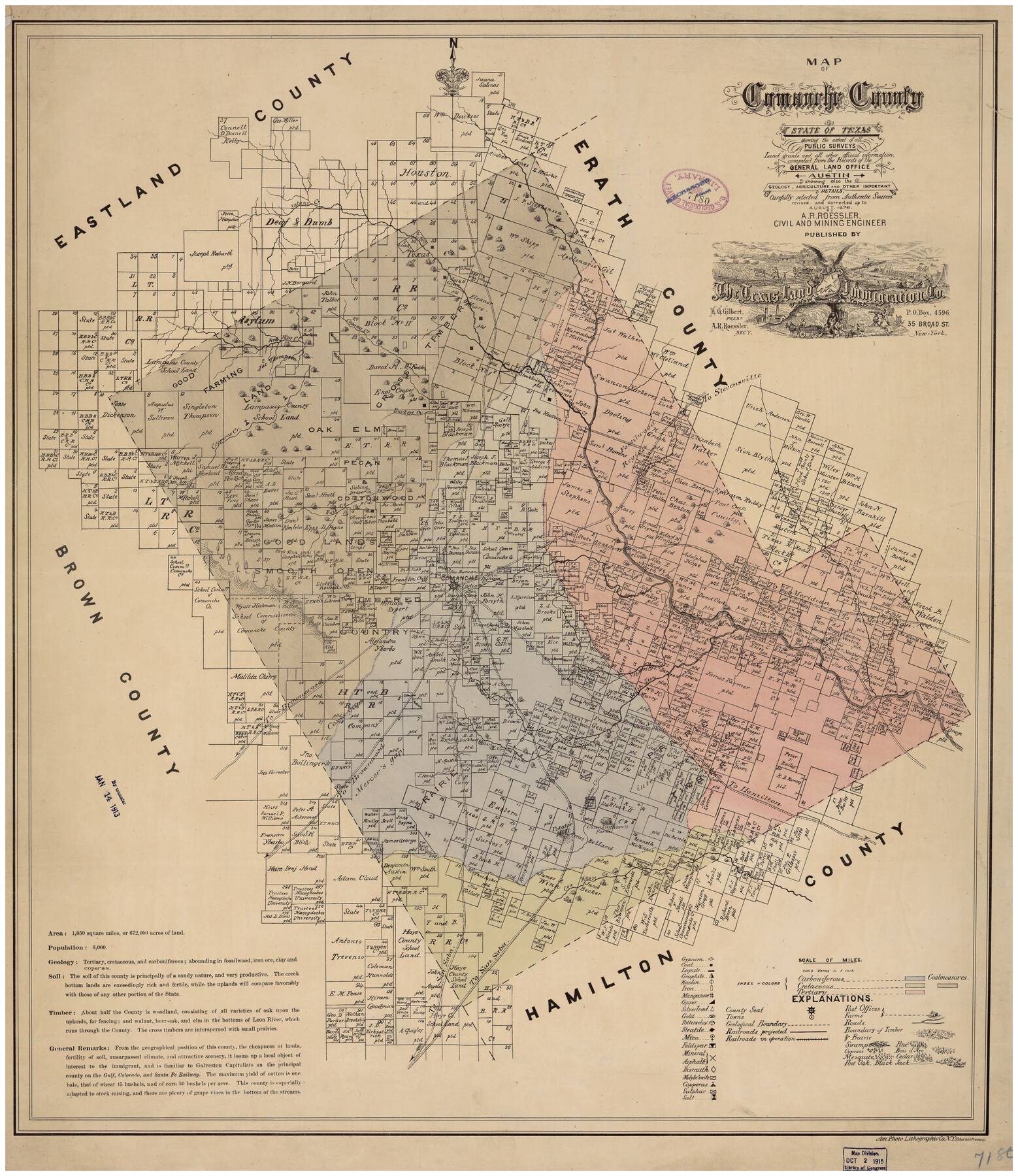 88919, Map of Comanche County, Library of Congress

