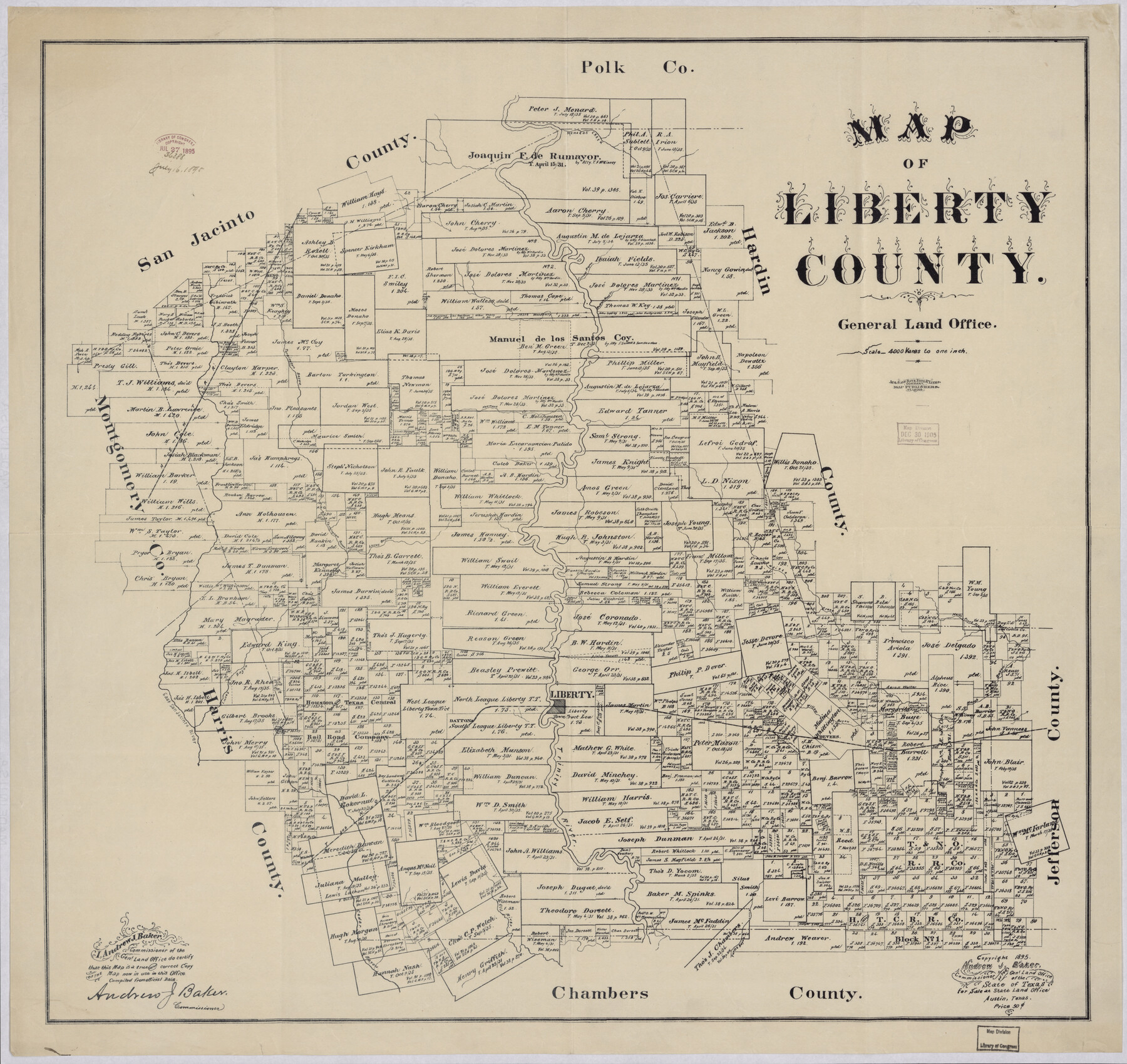 88968, Map of Liberty County, Library of Congress