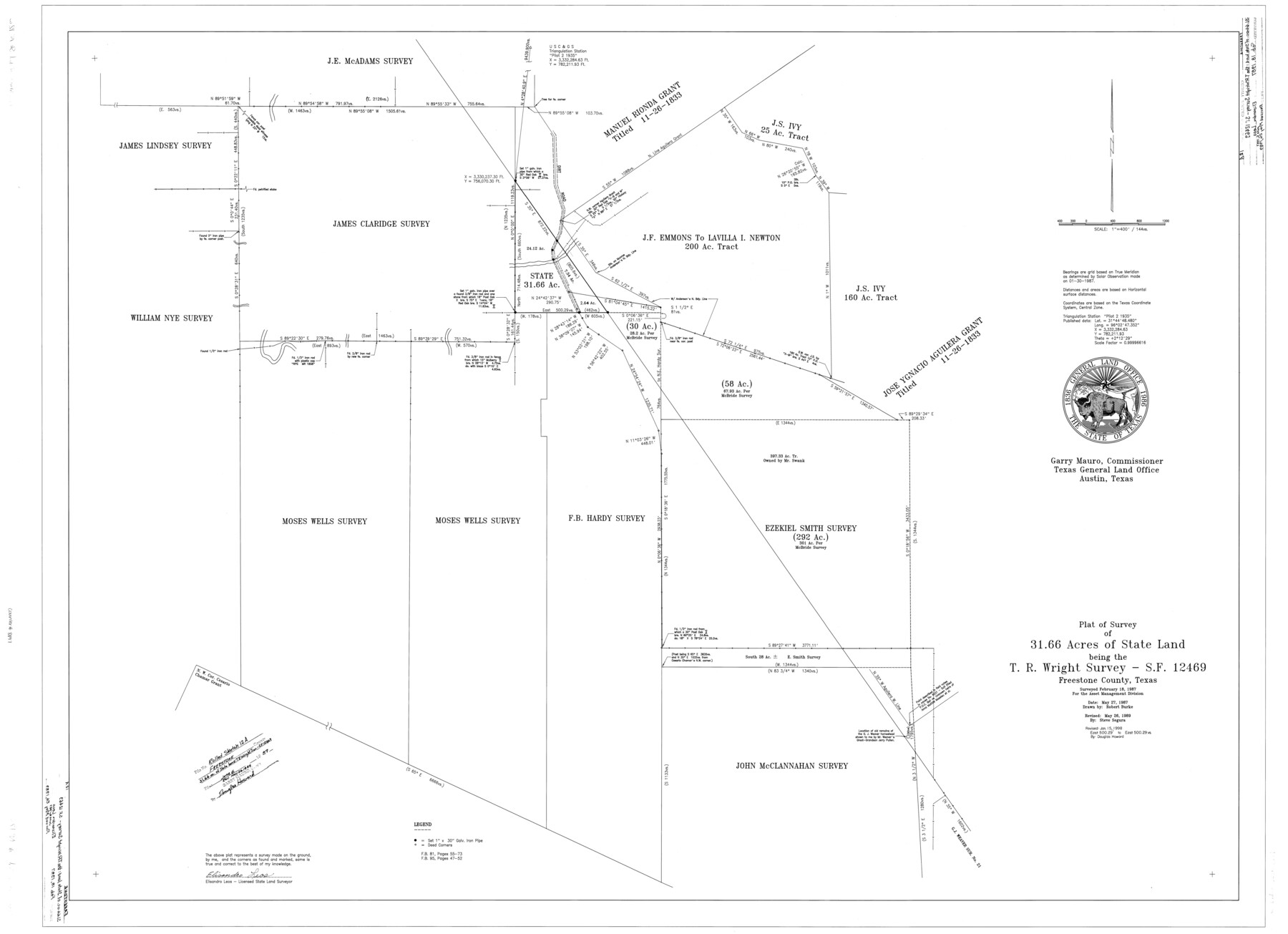 8897, Freestone County Rolled Sketch 12A, General Map Collection
