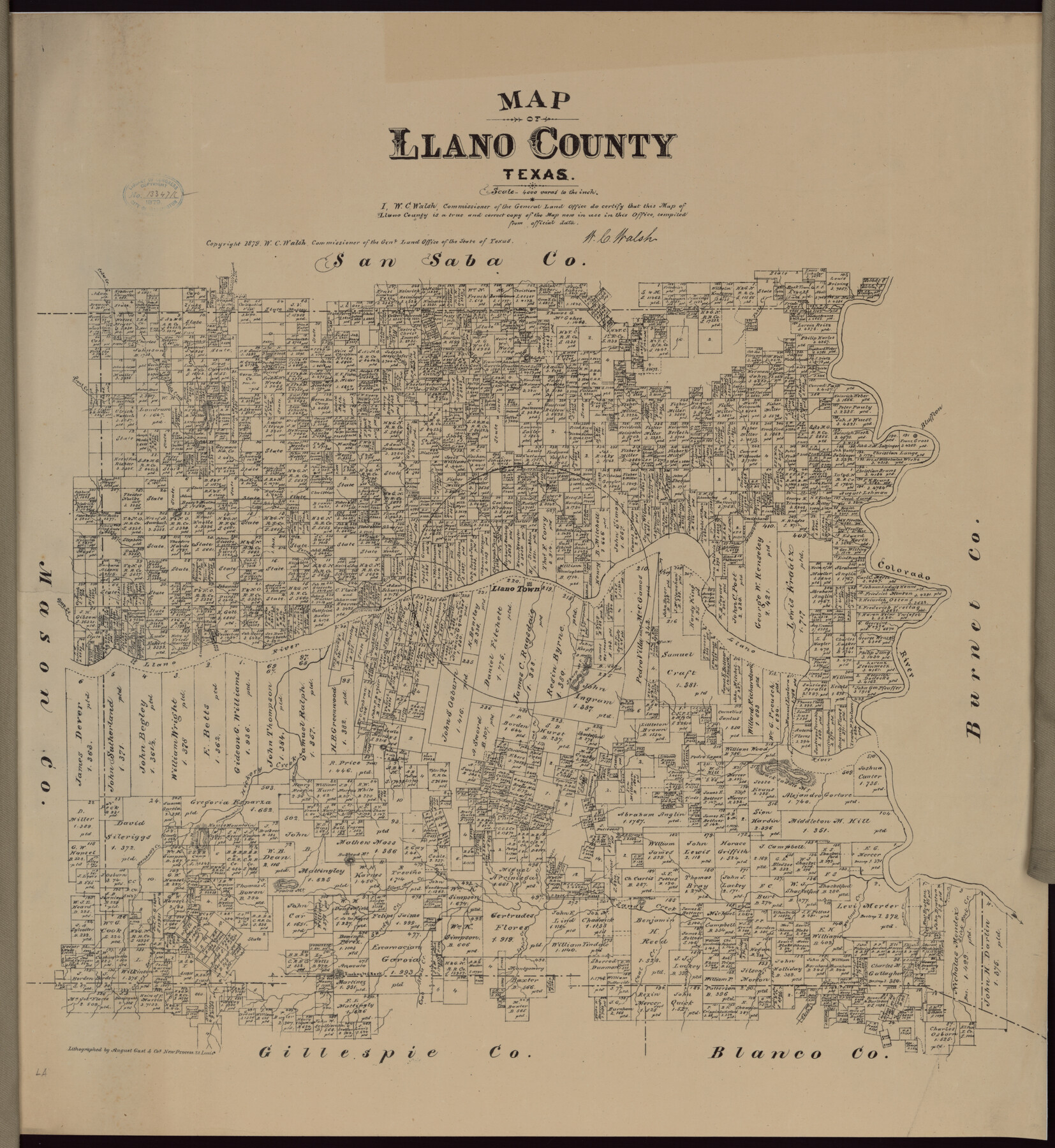 88970, Map of Llano County, Texas, Library of Congress