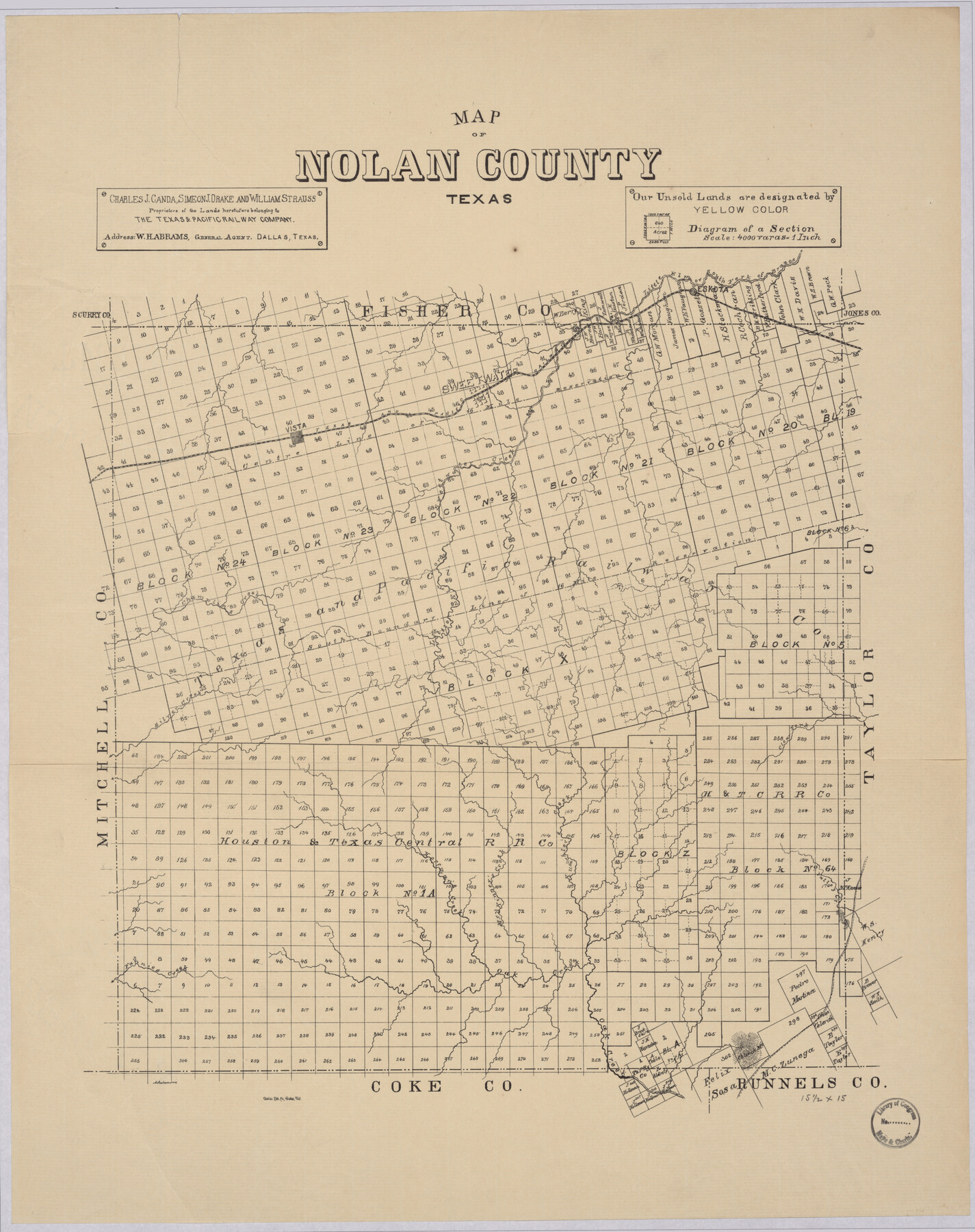 88984, Map of Nolan County, Texas, Library of Congress