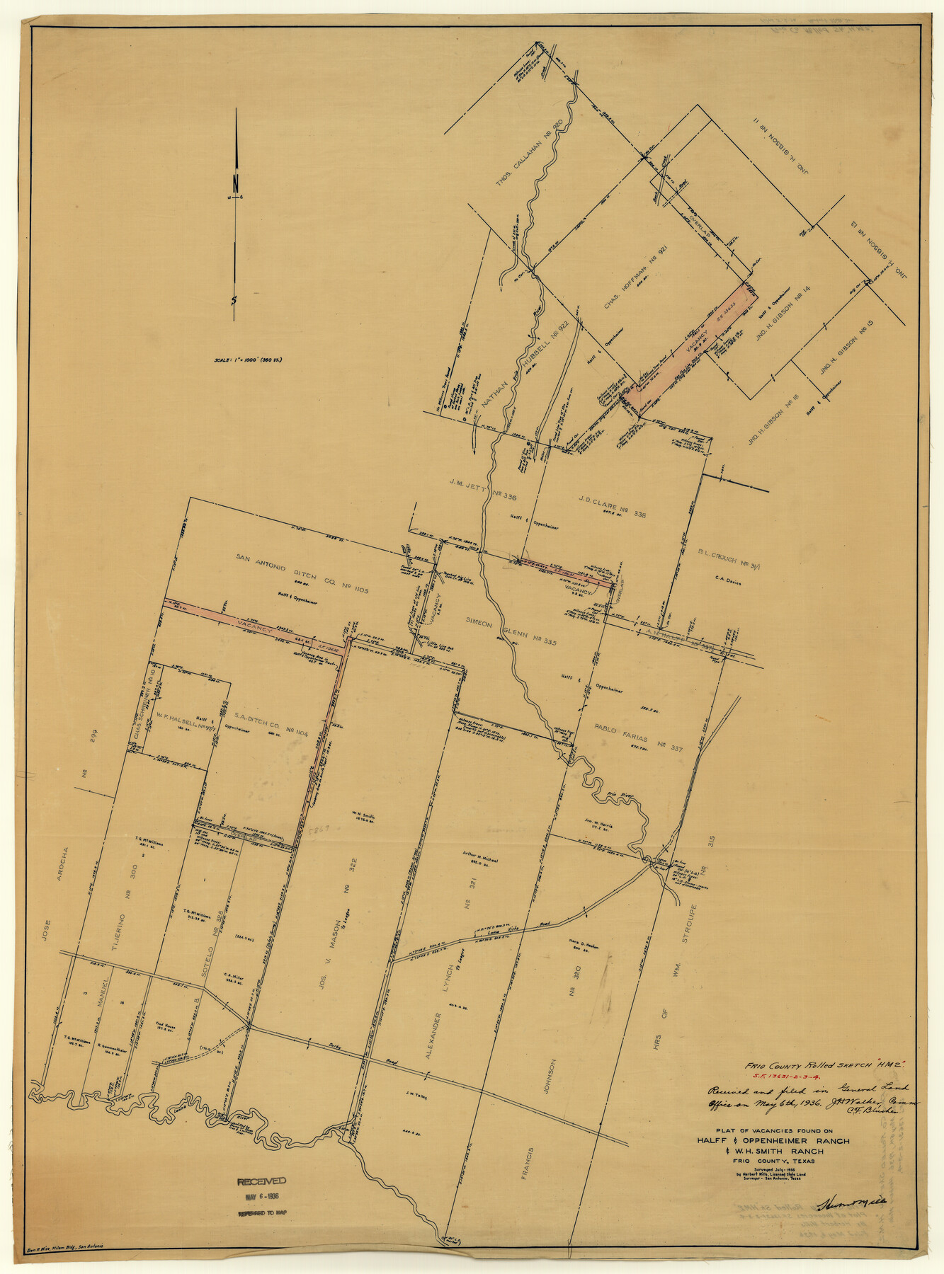 8899, Frio County Rolled Sketch HM2, General Map Collection