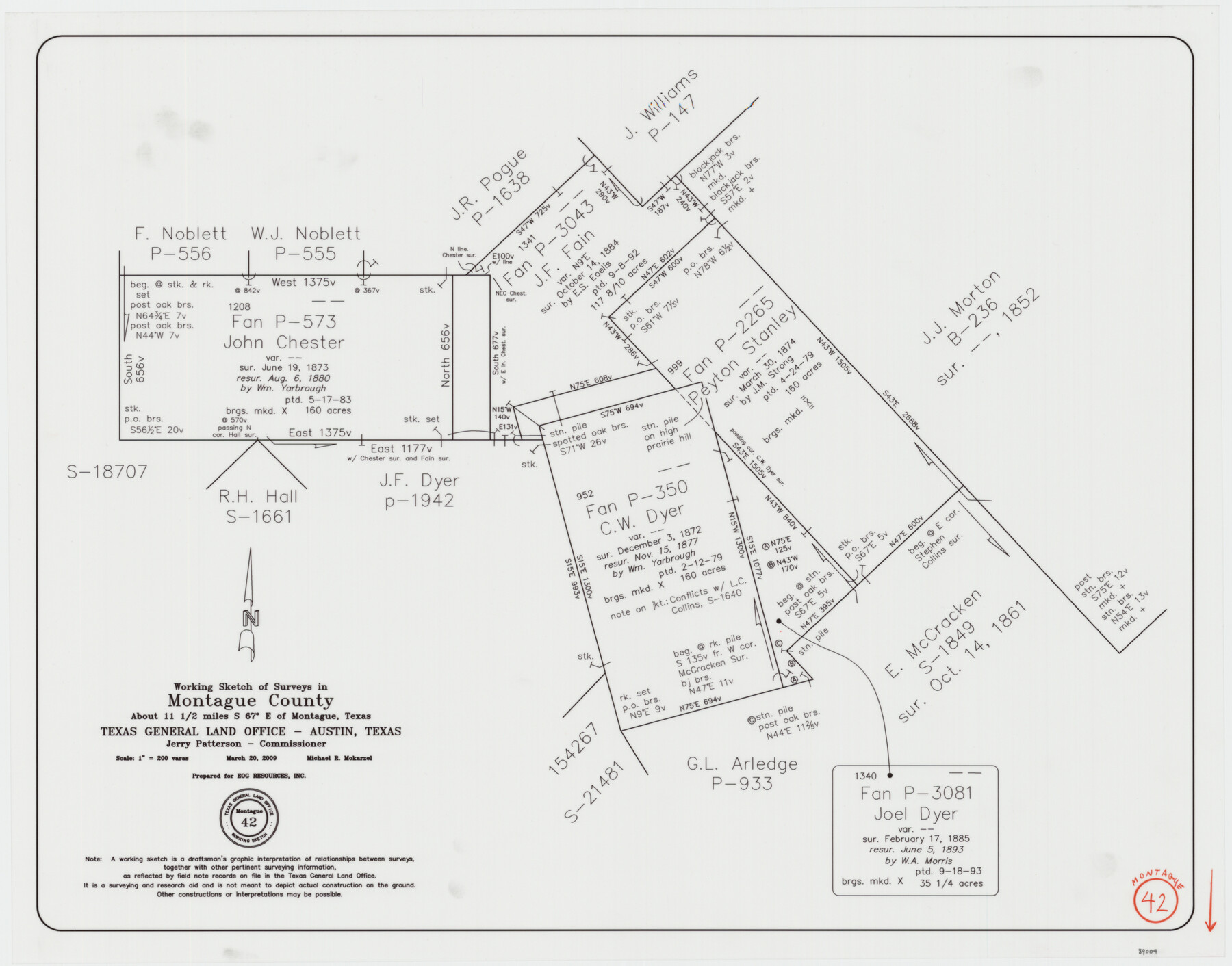 89004, Montague County Working Sketch 42, General Map Collection