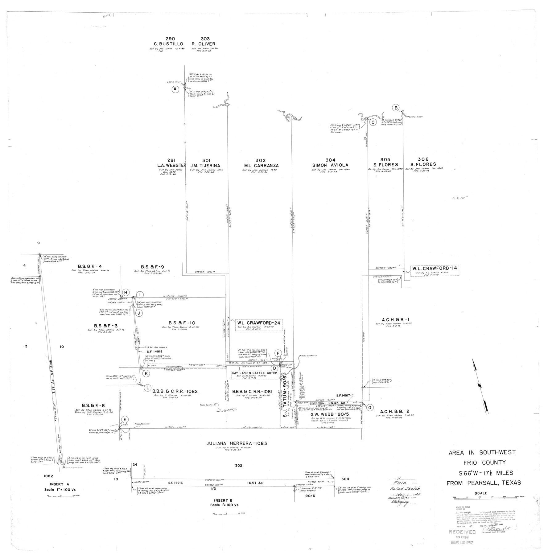 8903, Frio County Rolled Sketch 11, General Map Collection