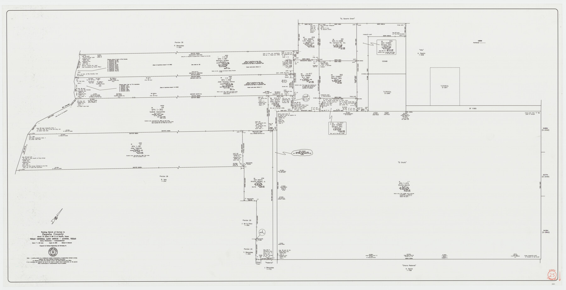 89051, Zapata County Working Sketch 25, General Map Collection