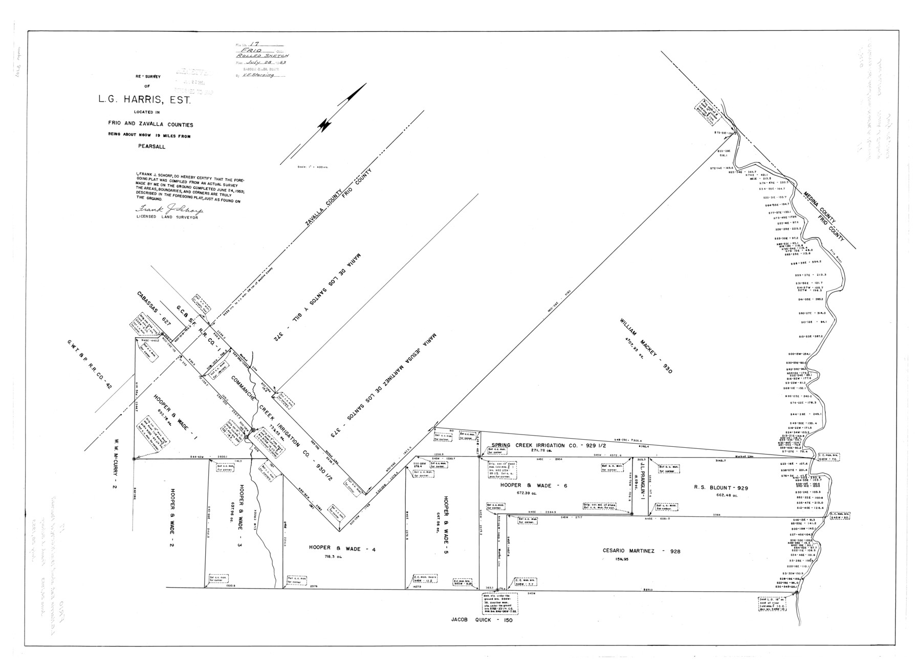 8907, Frio County Rolled Sketch 17, General Map Collection