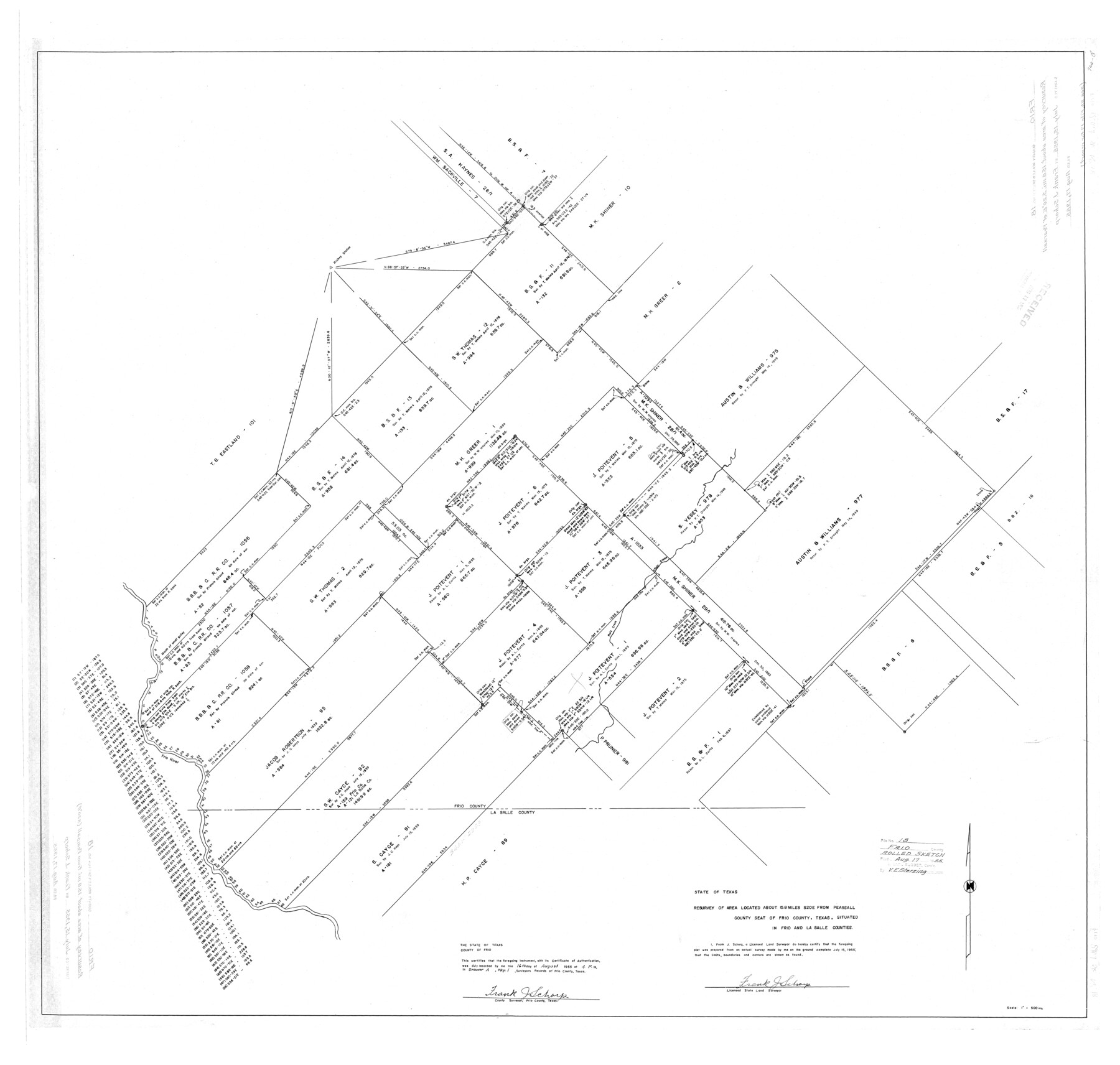 8908, Frio County Rolled Sketch 18, General Map Collection