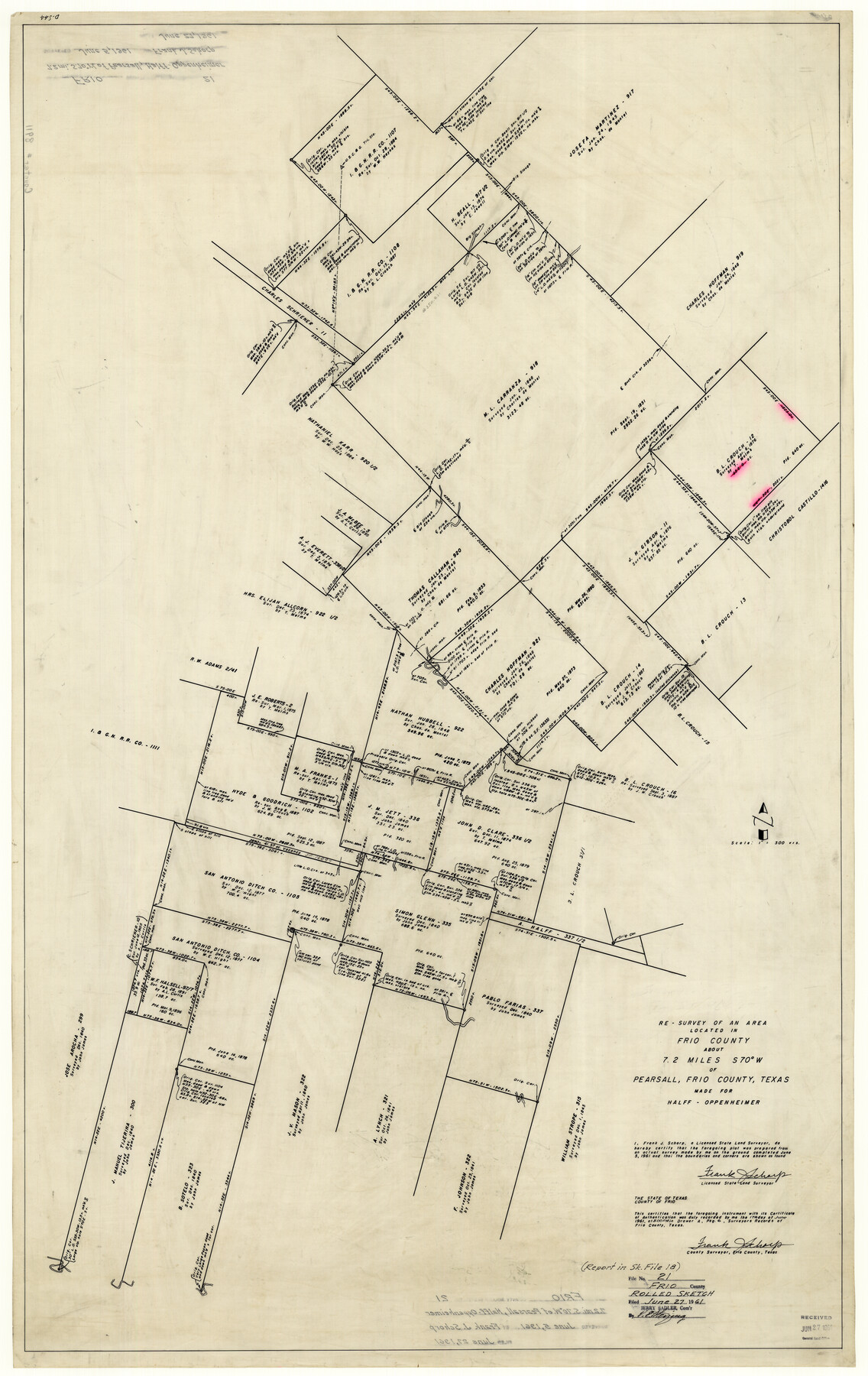 8911, Frio County Rolled Sketch 21, General Map Collection