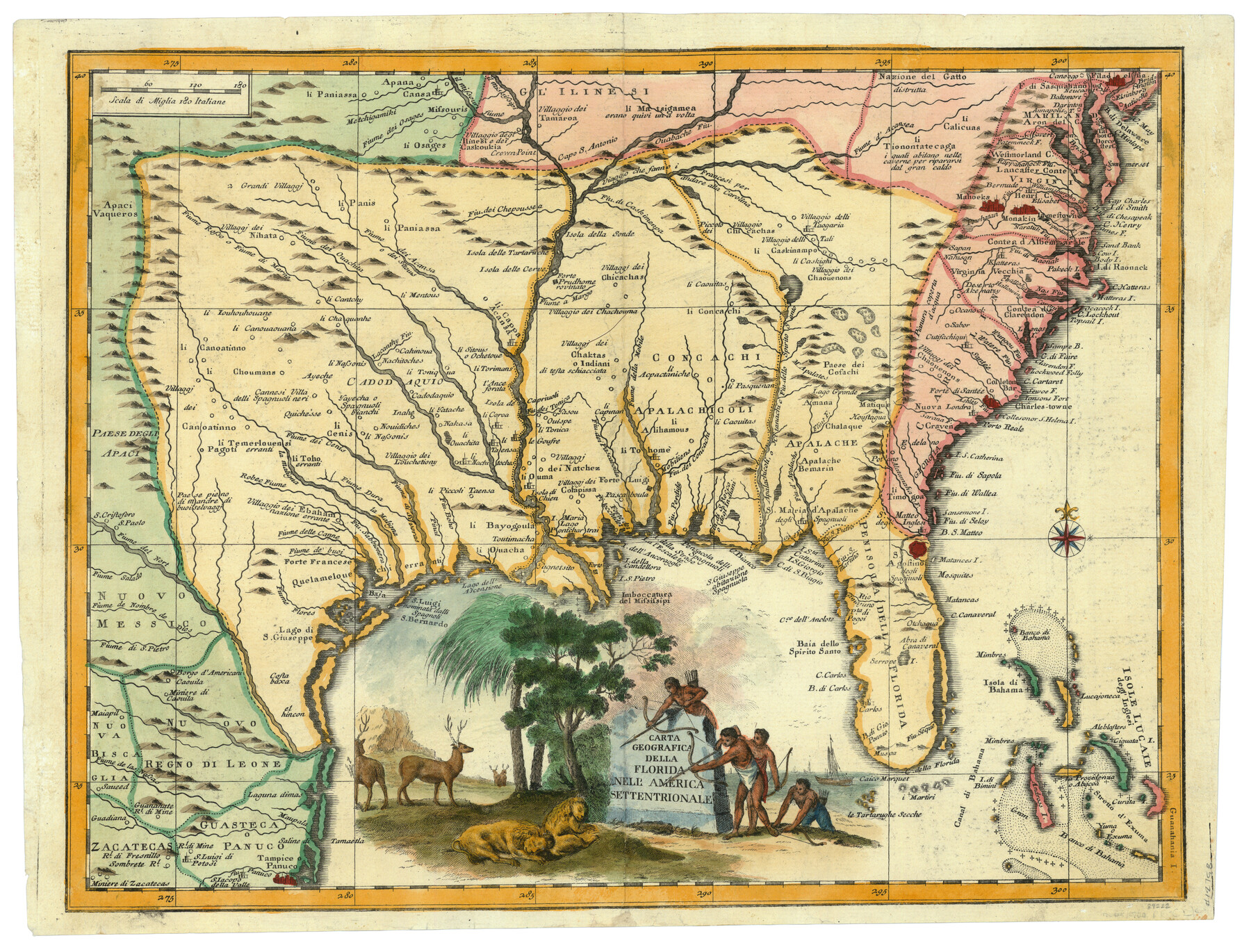 89222, Carta Geografica Della Florida Nell America Settentrionale, General Map Collection

