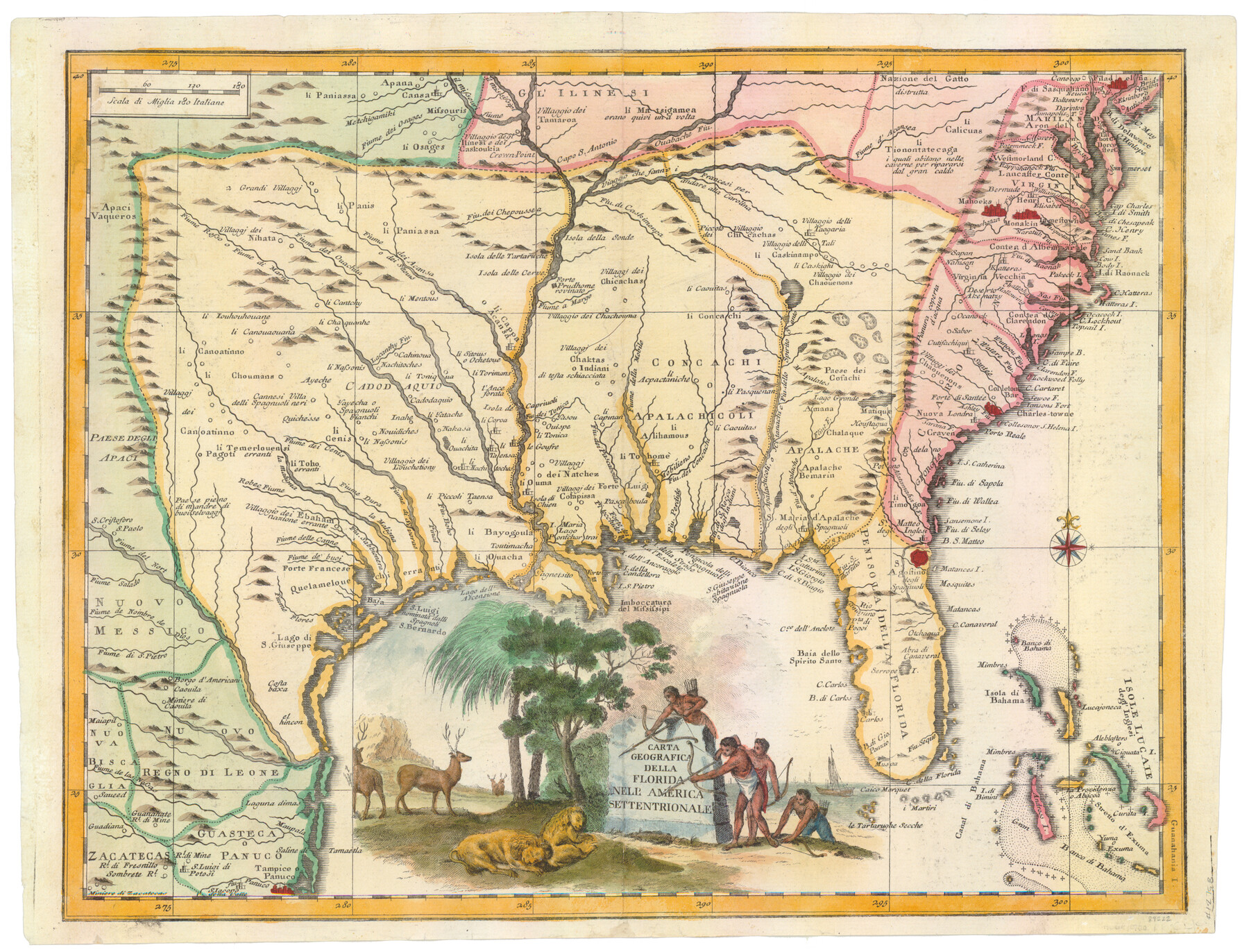 89222, Carta Geografica Della Florida Nell America Settentrionale, General Map Collection