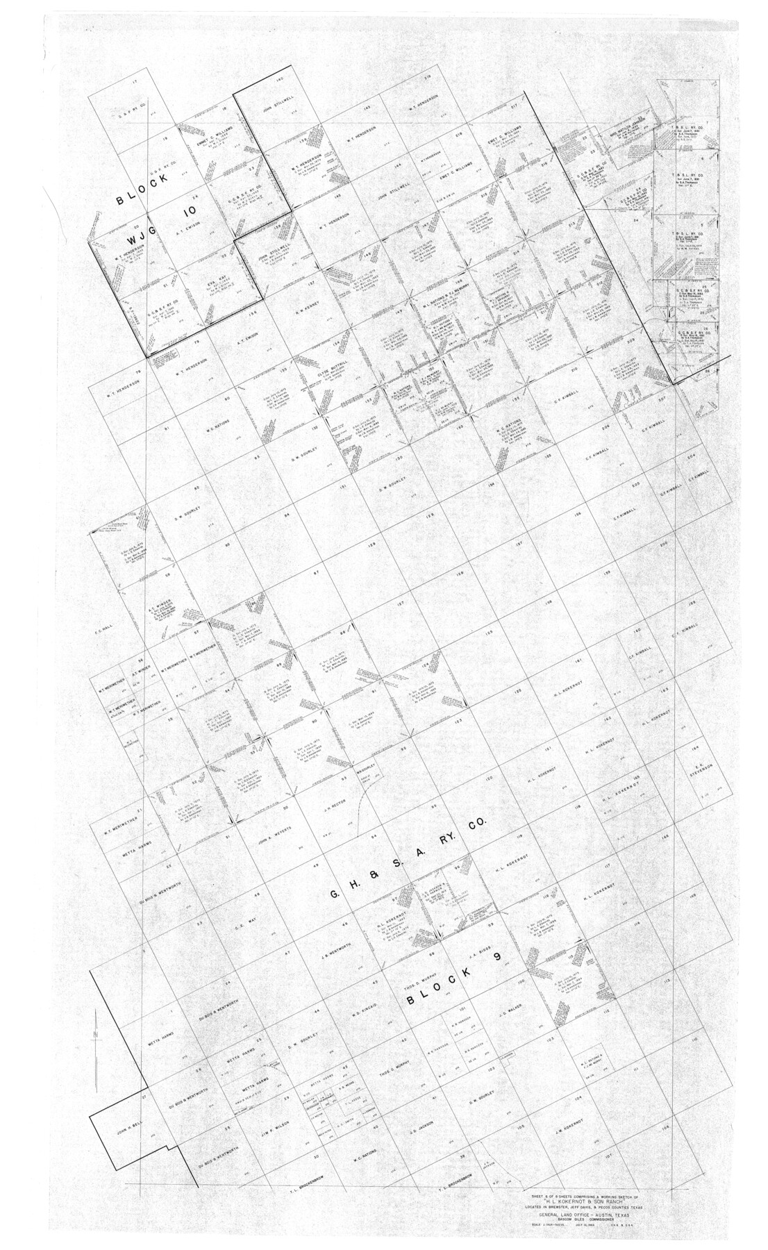 8923, Brewster County Rolled Sketch 101, General Map Collection