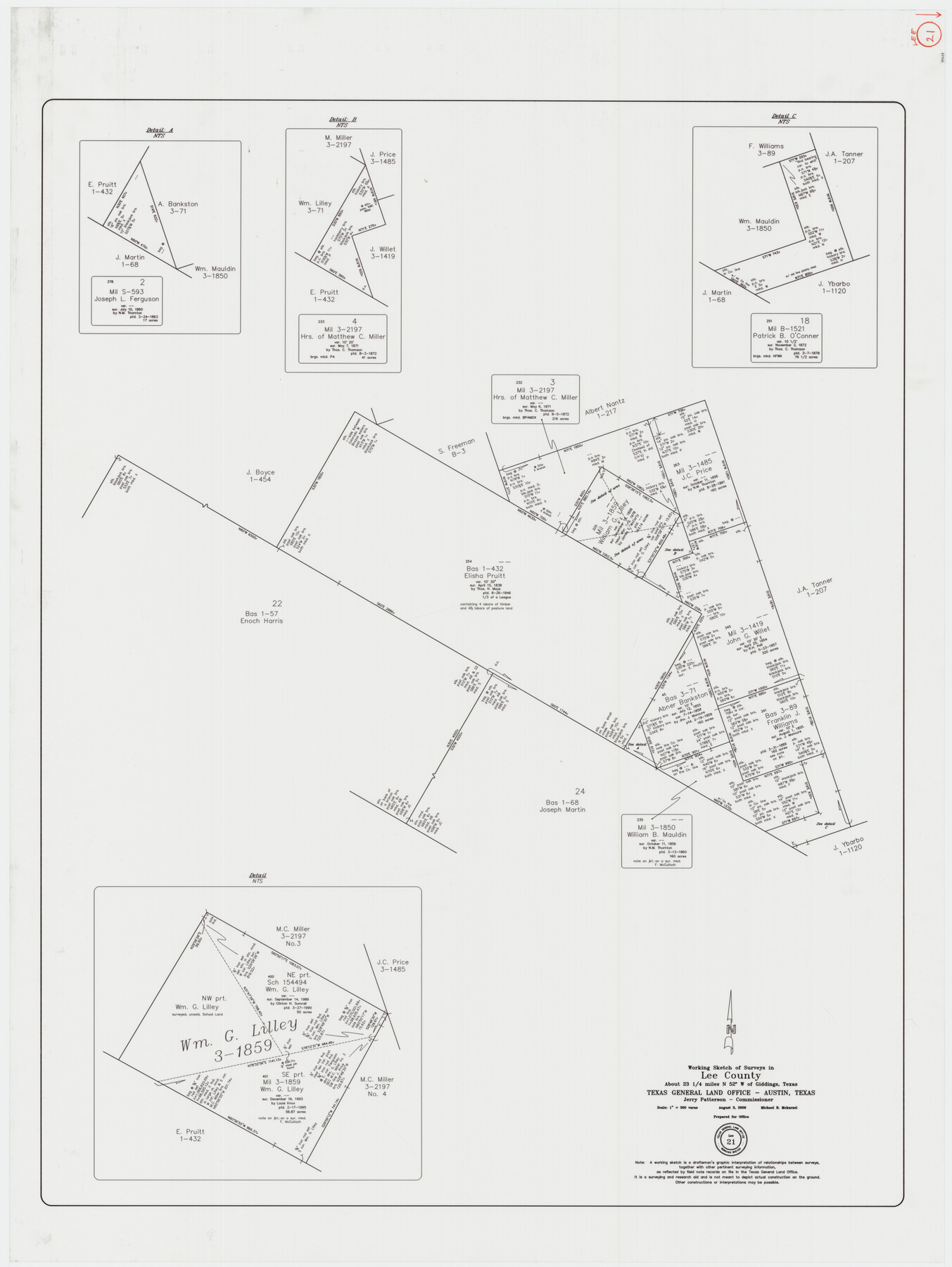 89258, Lee County Working Sketch 21, General Map Collection