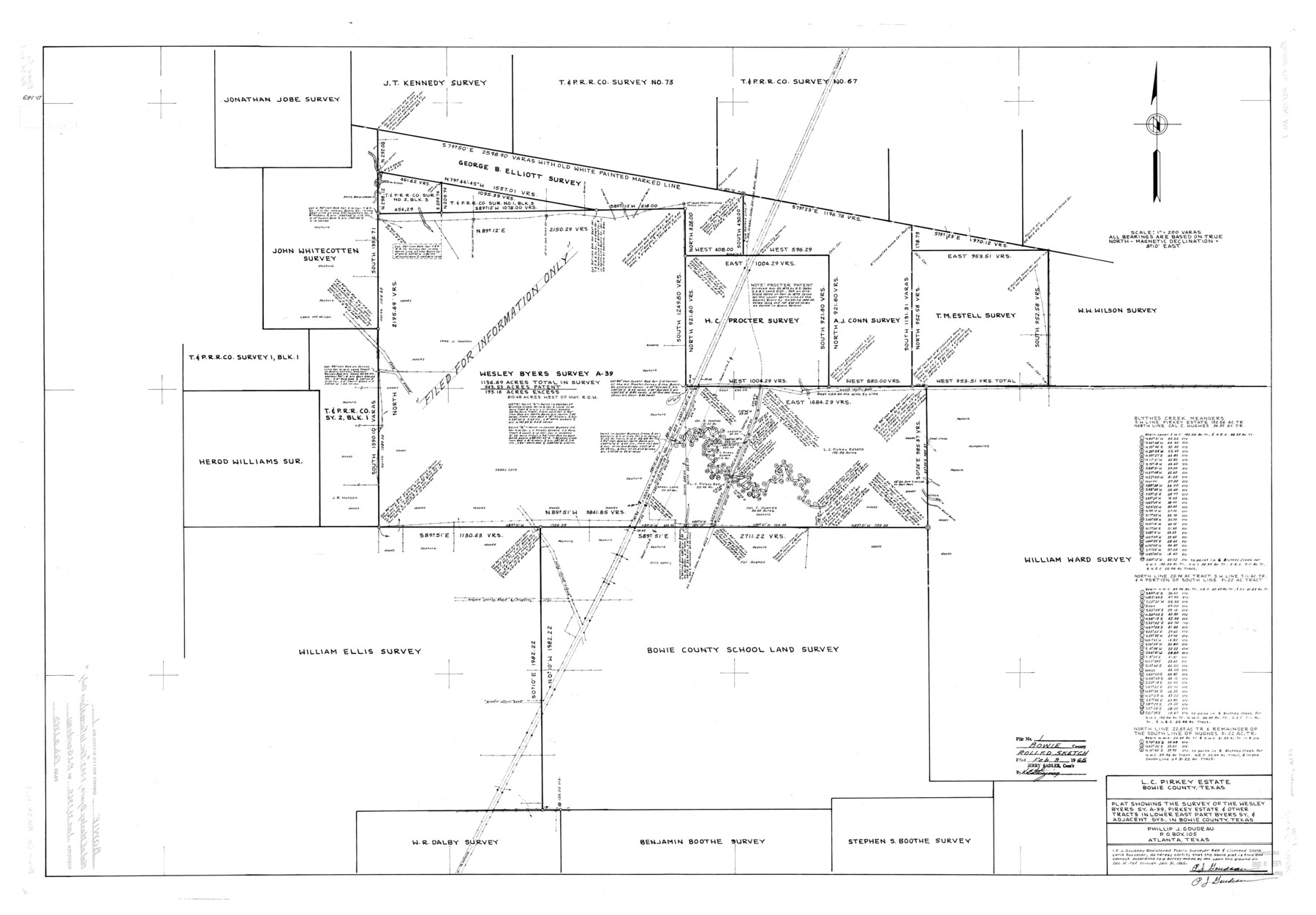 8927, Bowie County Rolled Sketch 1, General Map Collection