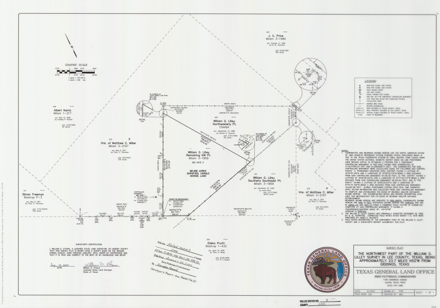 89288, Lee County Rolled Sketch 3, General Map Collection