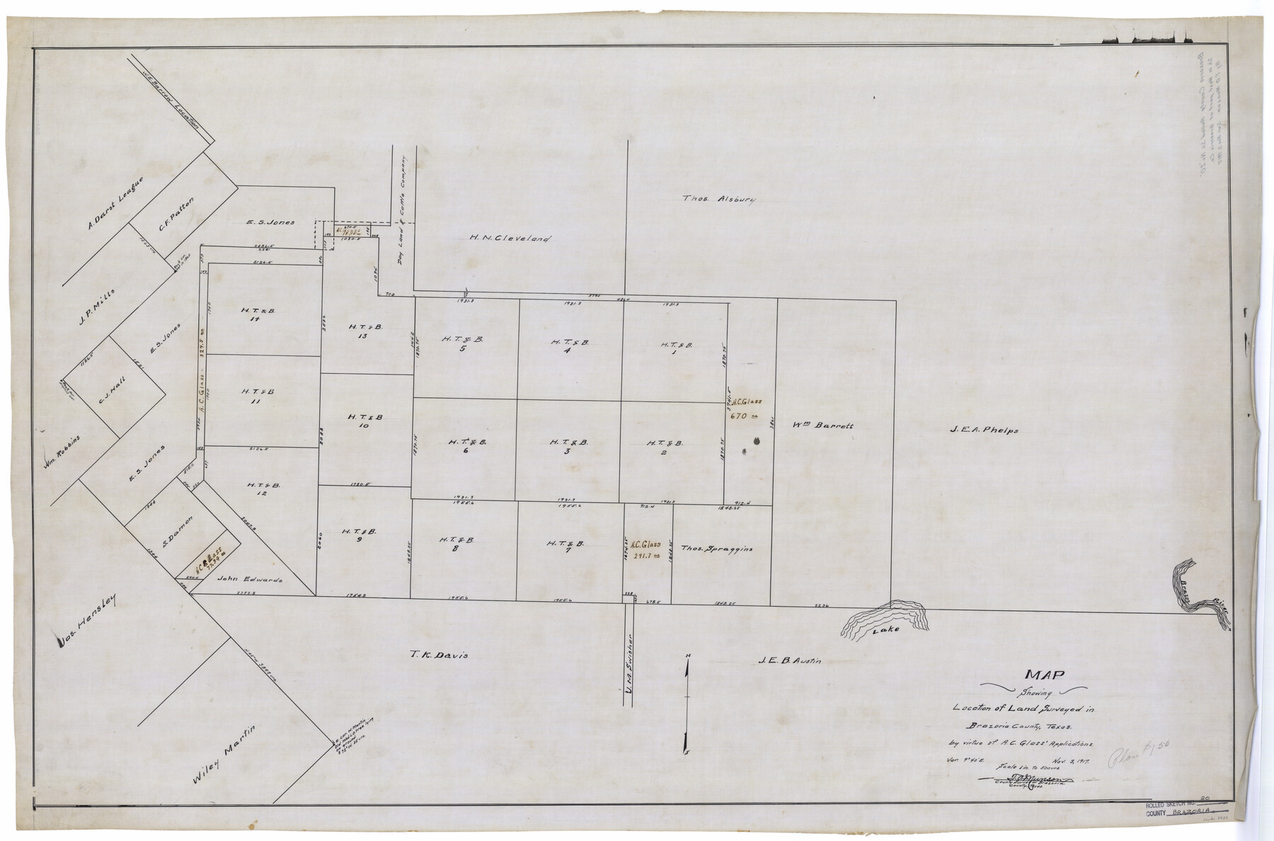 8929, Brazoria County Rolled Sketch 20, General Map Collection
