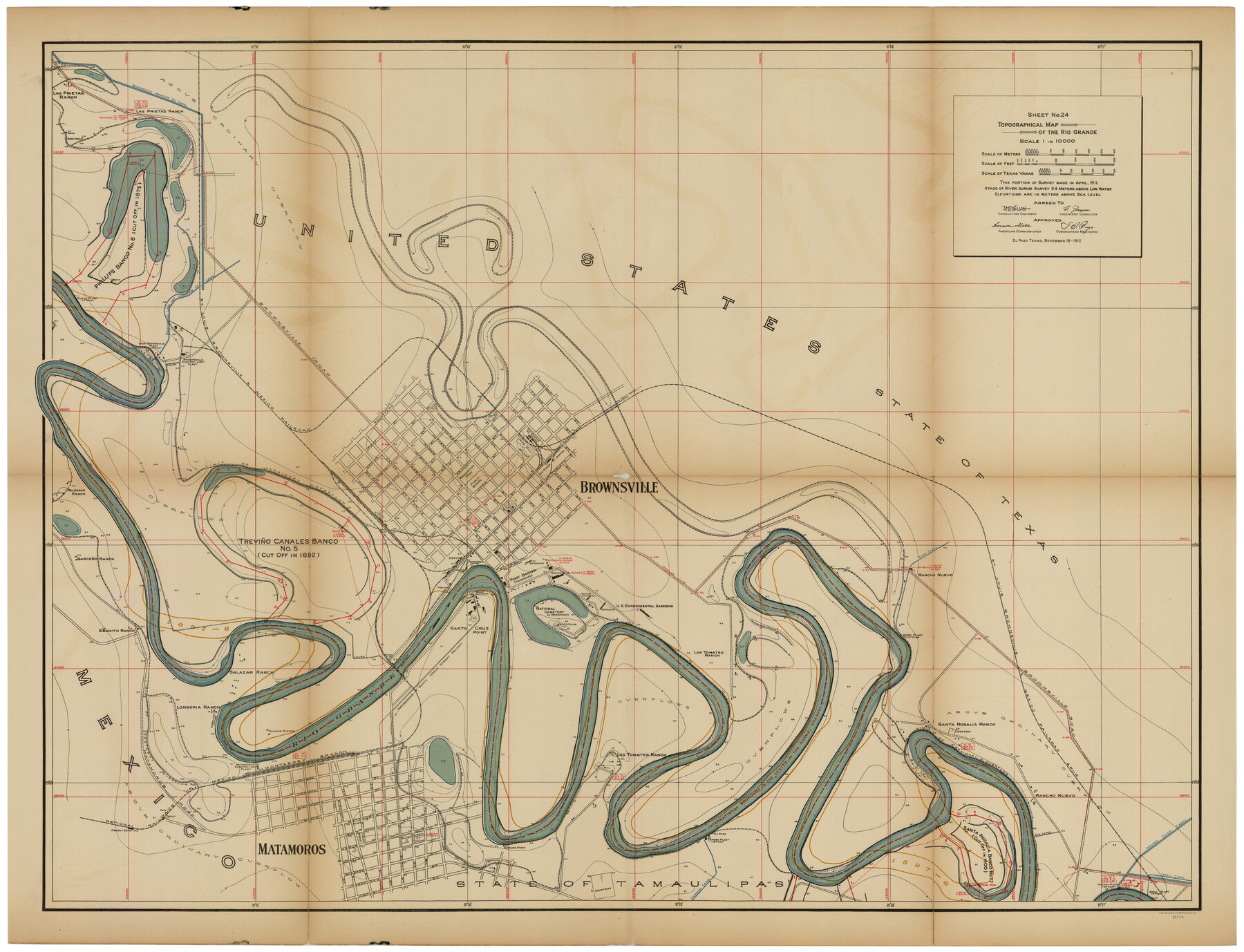 89548, Topographical Map of the Rio Grande, Sheet No. 24, General Map Collection