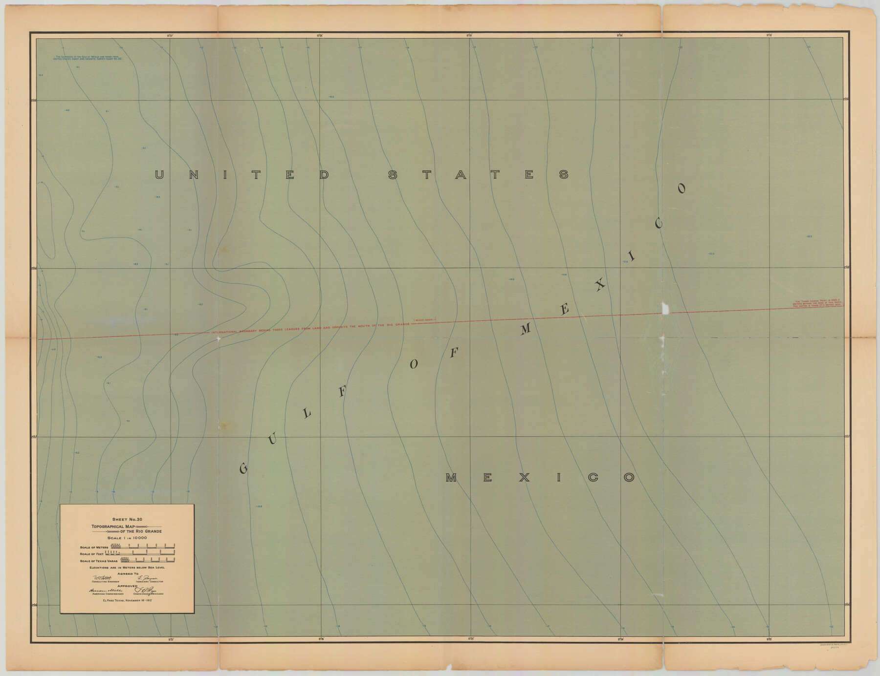 89554, Topographical Map of the Rio Grande, Sheet No. 30, General Map Collection