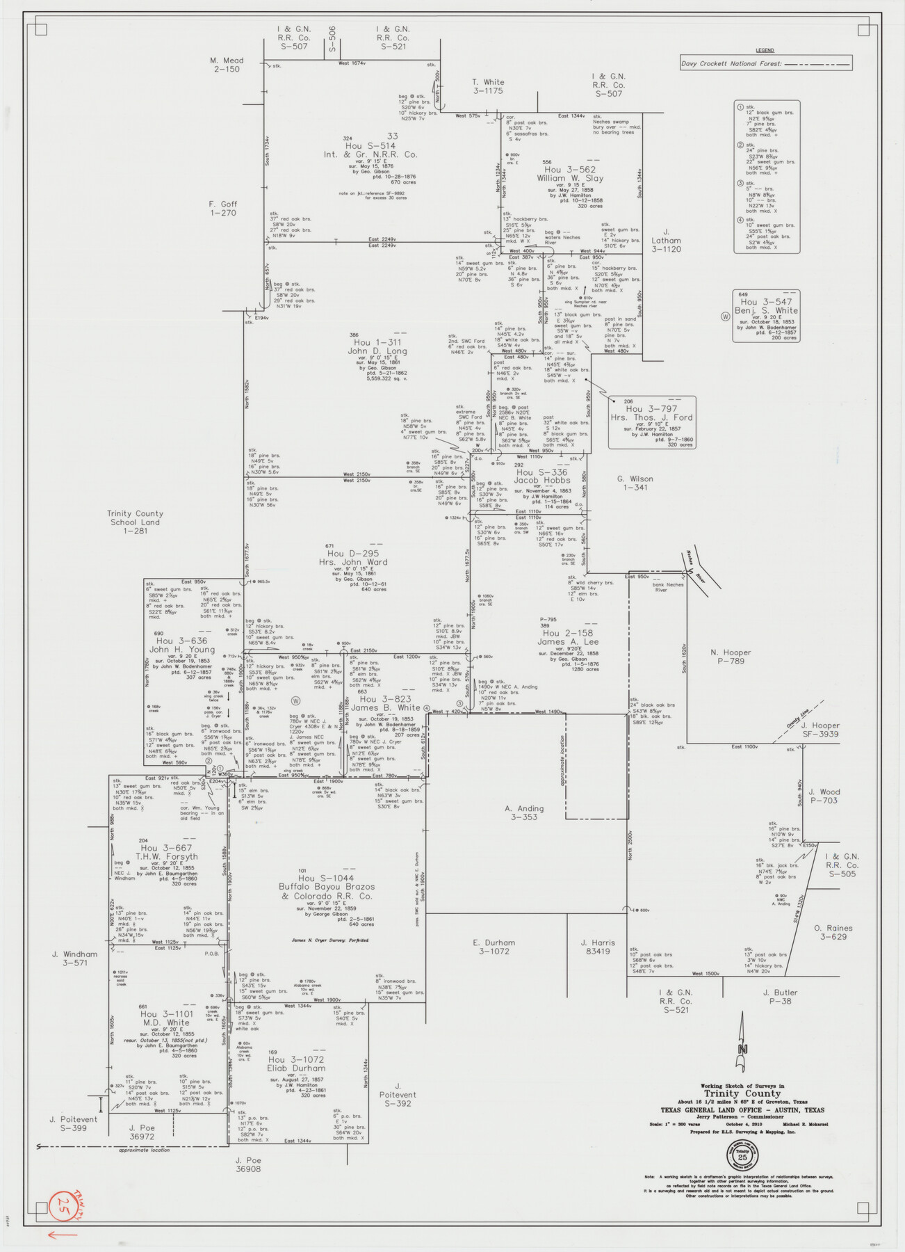 89600, Trinity County Working Sketch 25, General Map Collection