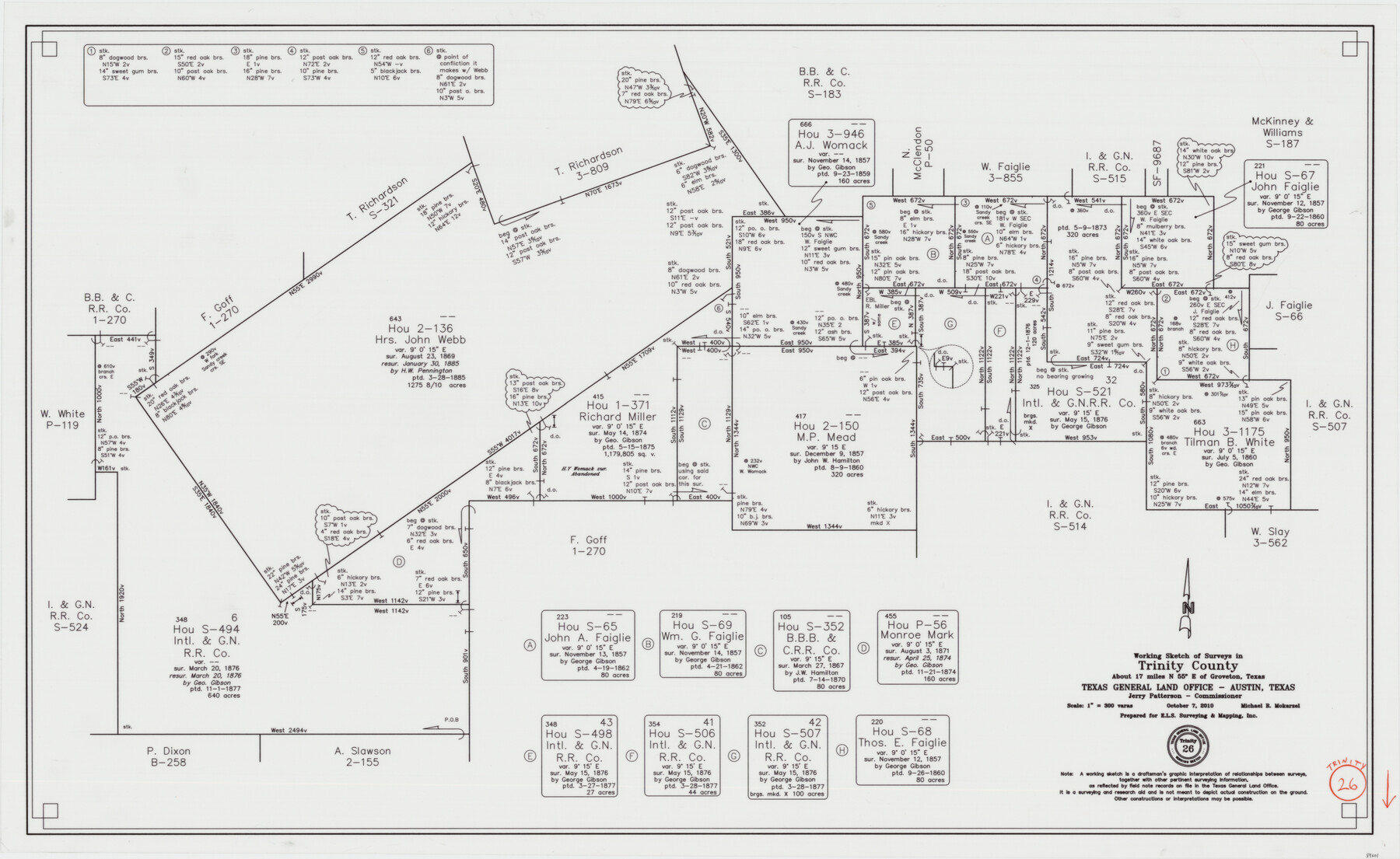 89601, Trinity County Working Sketch 26, General Map Collection