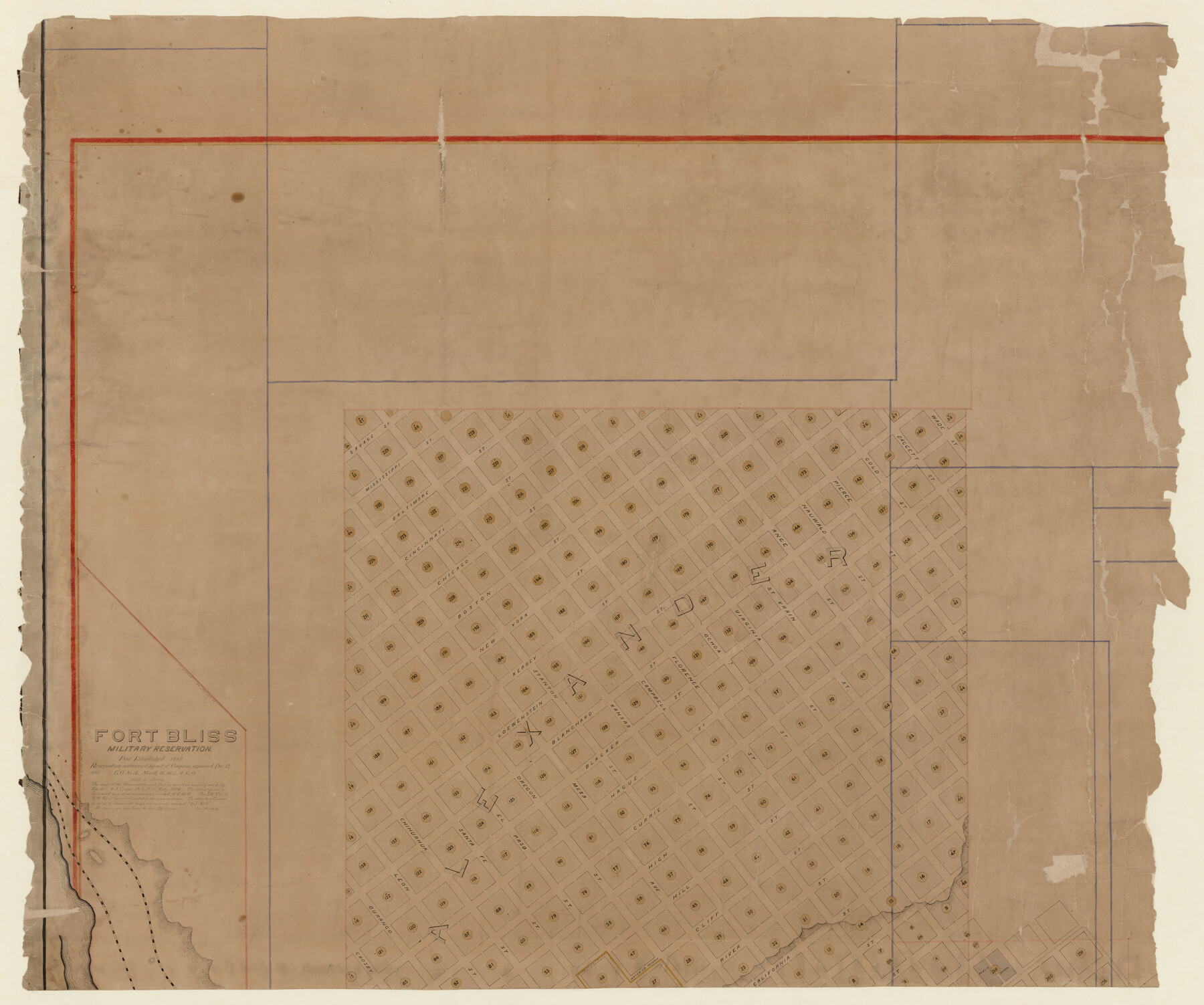 89615, The Official Map of the City of El Paso, State of Texas, Non-GLO Digital Images