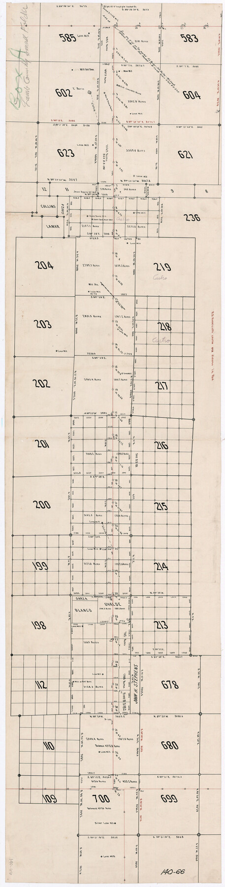 89630, [Capitol Leagues along Bailey-Lamb County Line], Twichell Survey Records