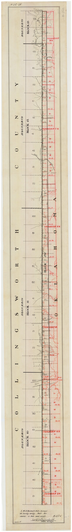 89663, [Sketch Between Collingsworth County and Oklahoma], Twichell Survey Records