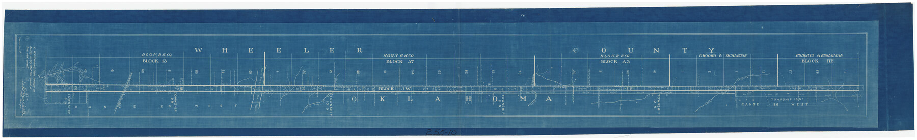 89674, [Sketch between Wheeler County and Oklahoma], Twichell Survey Records