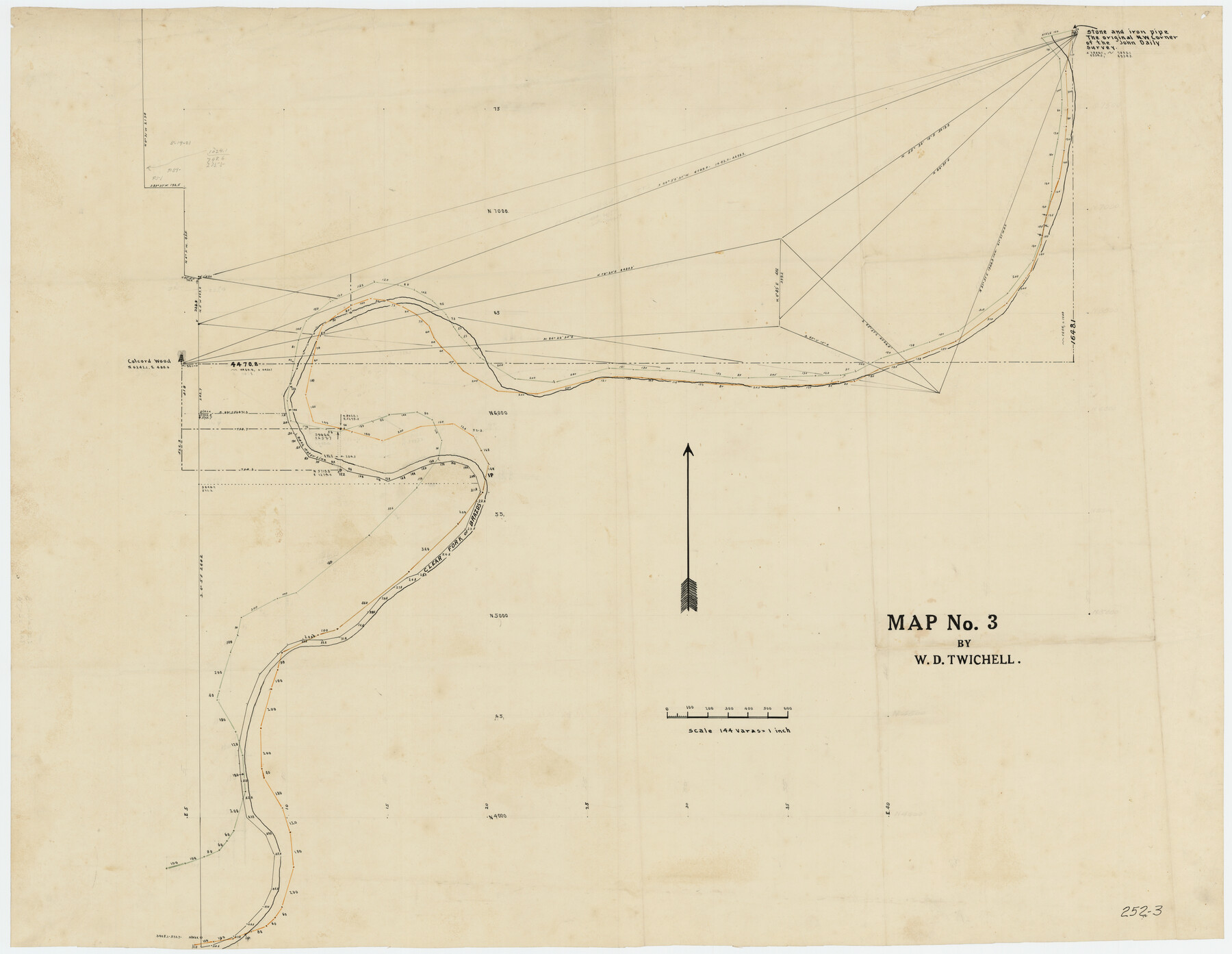 89710, Map No. 3 by W. D. Twichell, Twichell Survey Records