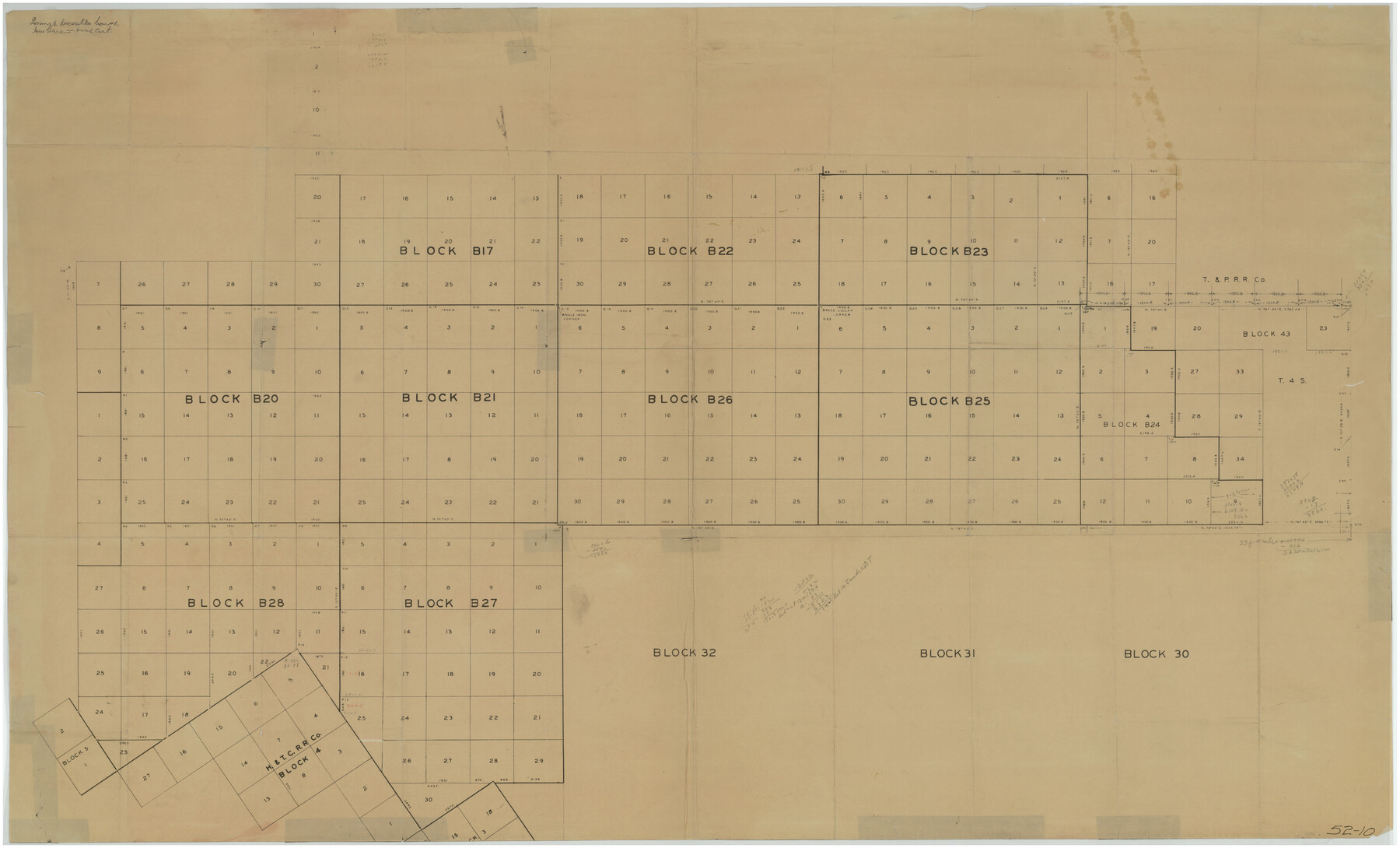 89749, [Sketch of "B" Blocks], Twichell Survey Records