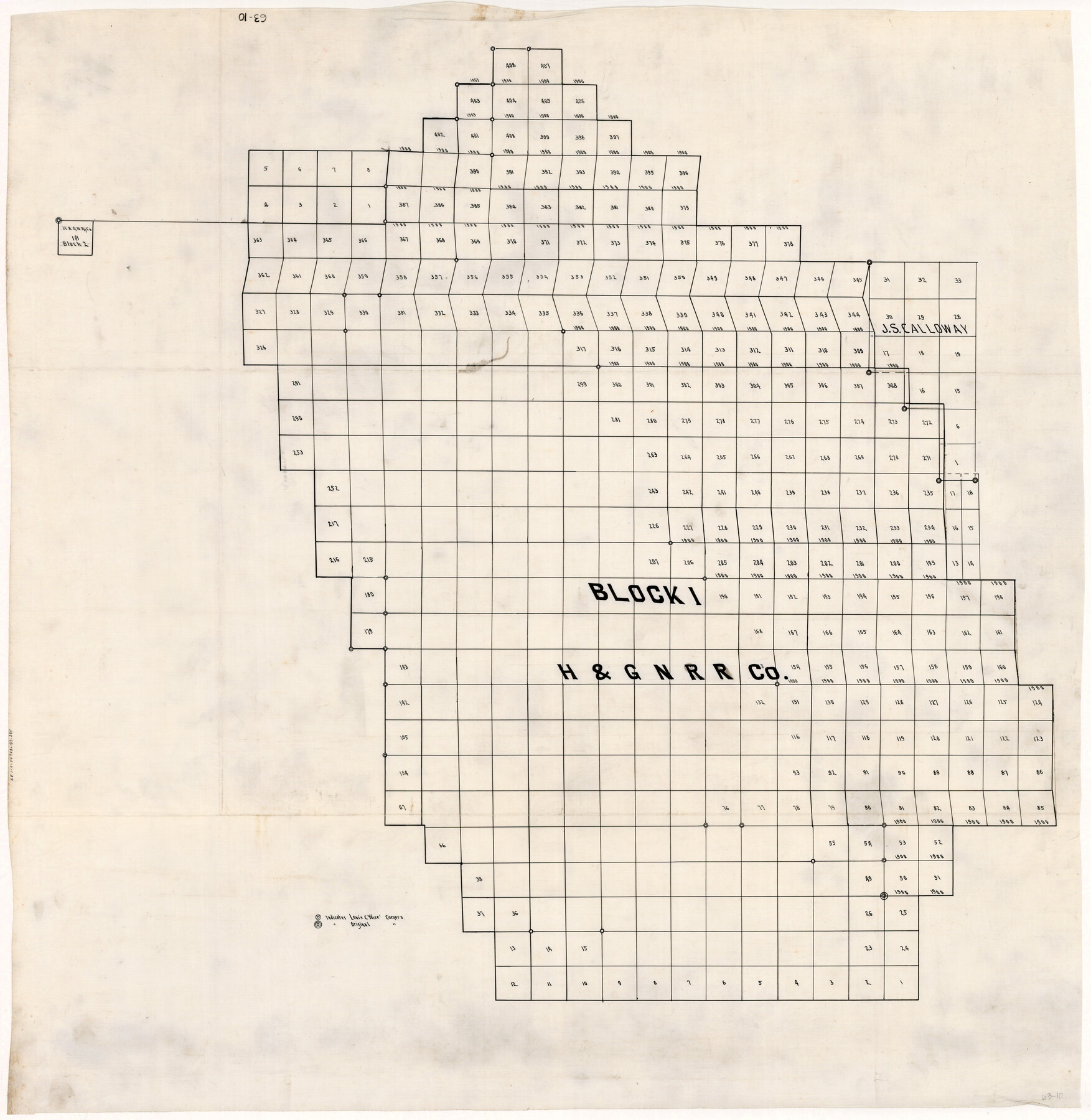 89769, Block 1 H&GN RR Co., Twichell Survey Records