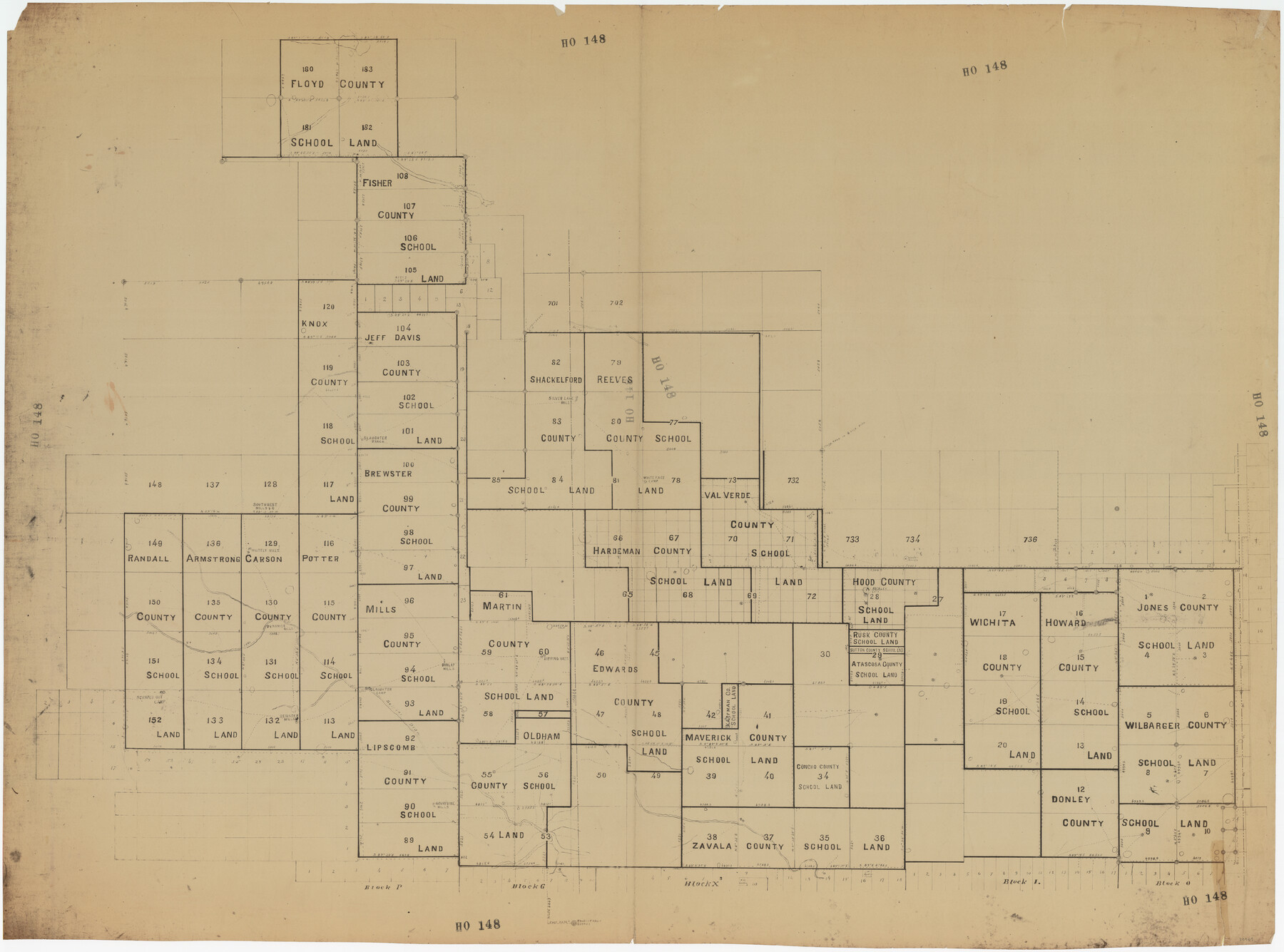 89849, [Various County School Land Leagues], Twichell Survey Records