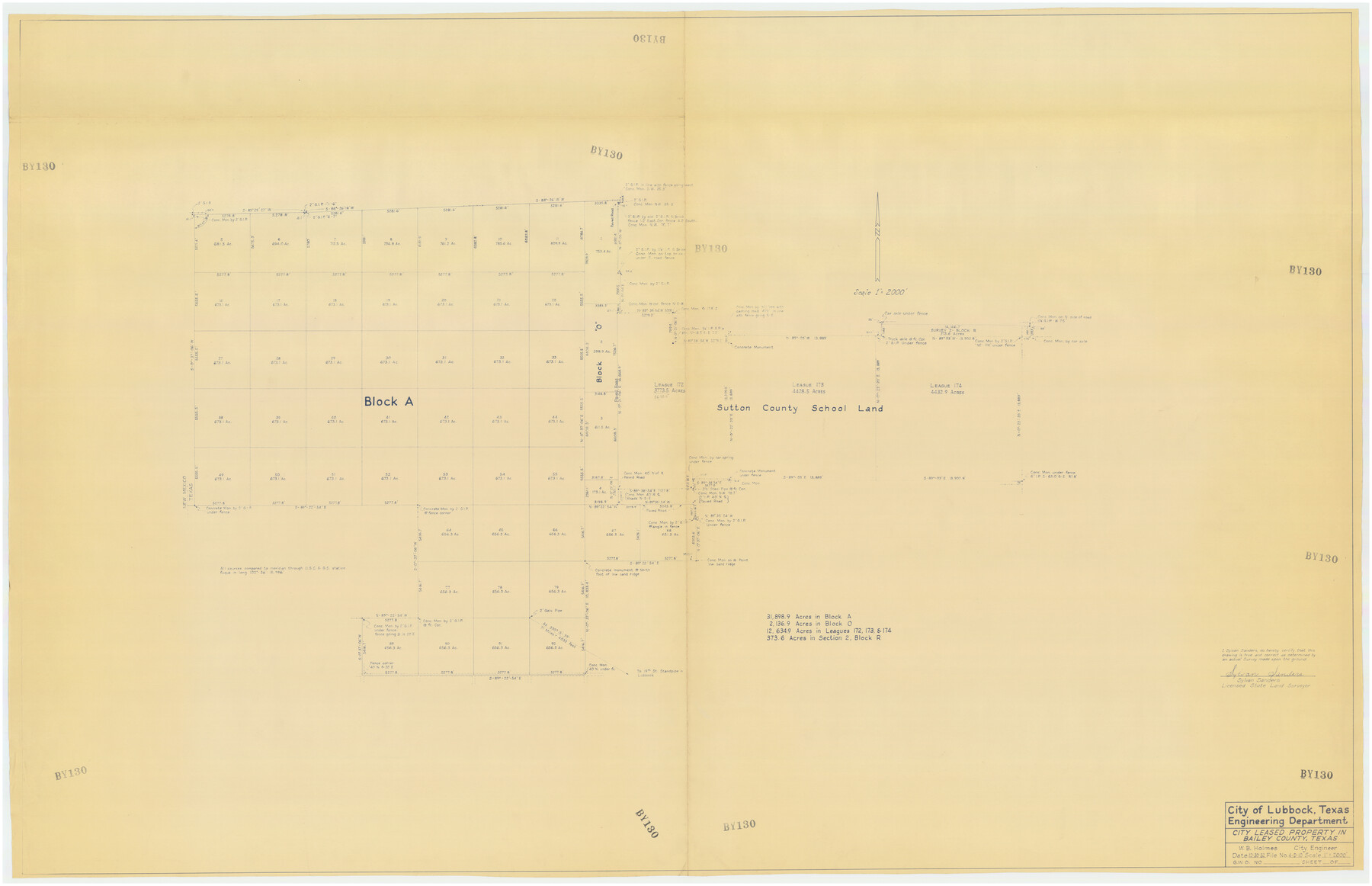 89868, City Leased Property in Bailey County, Texas, Twichell Survey Records