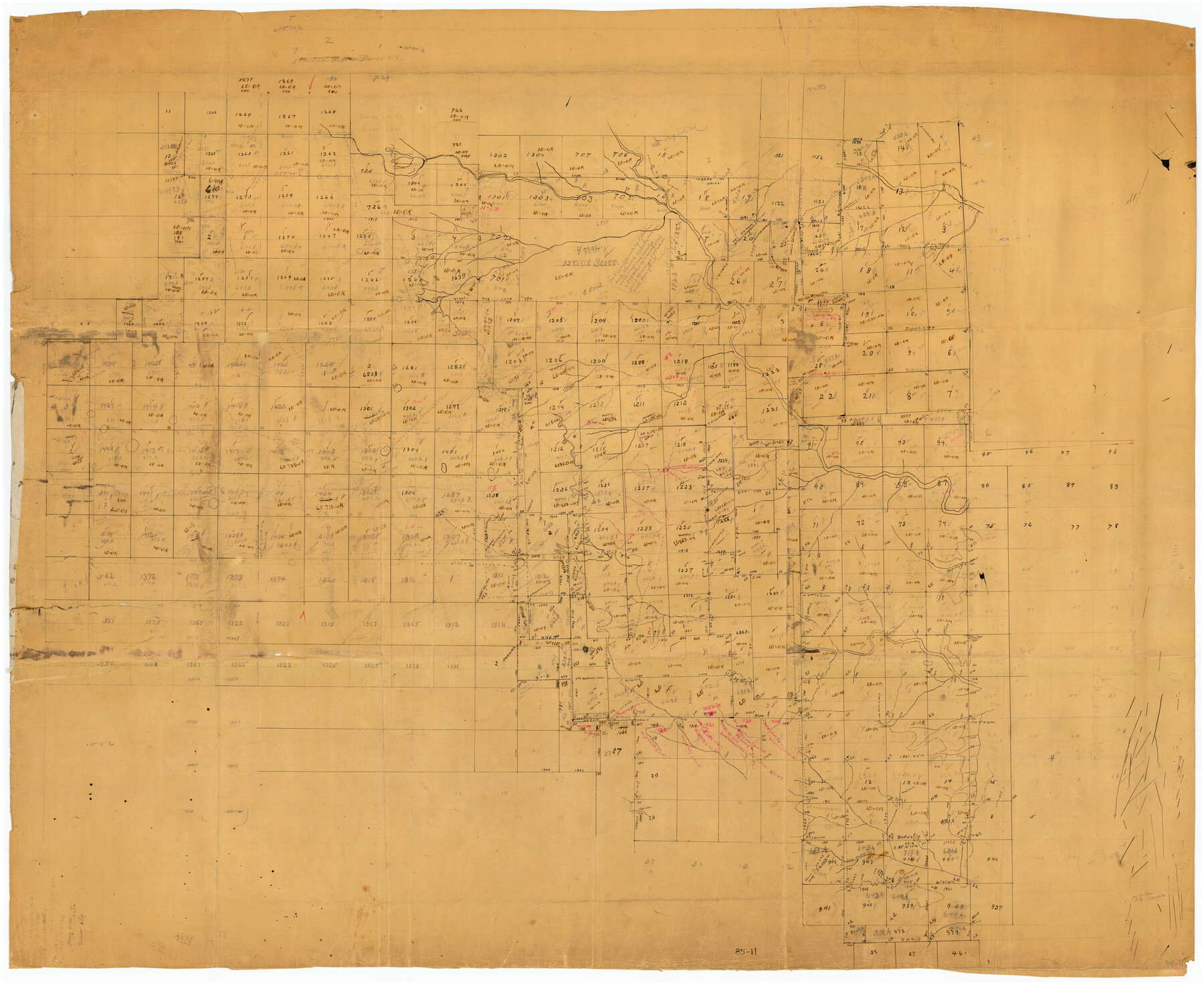 89950, [Sketch showing Blocks 1, B18 and E.L. & RR. Co. Blocks 2, 8 and 97], Twichell Survey Records
