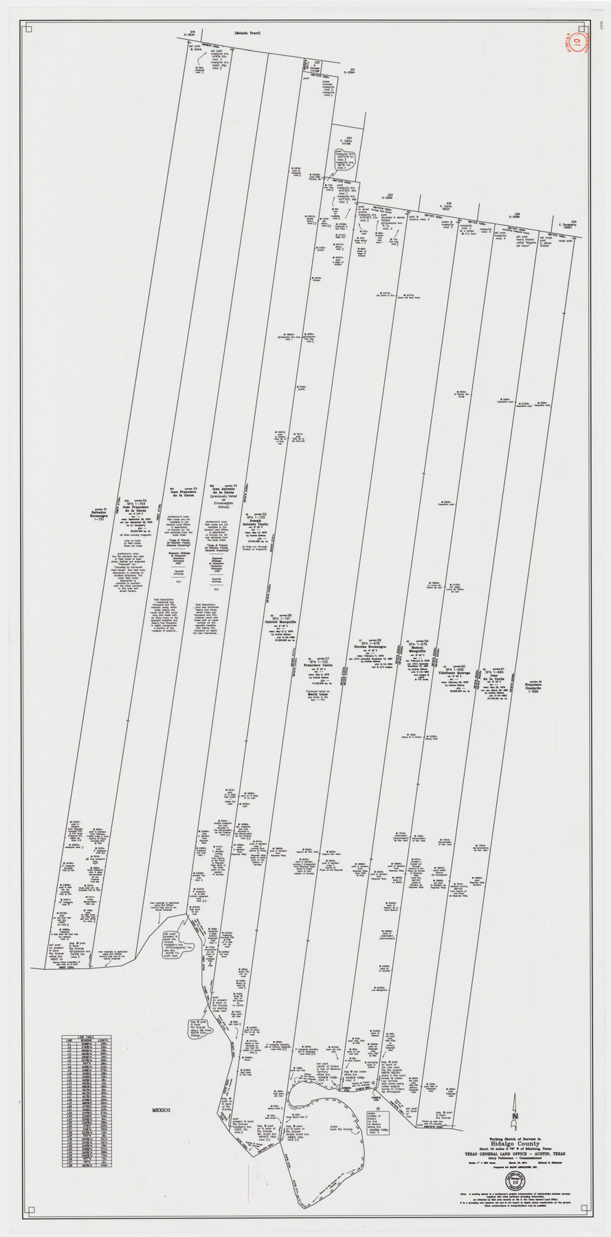 89998, Hidalgo County Working Sketch 10, General Map Collection