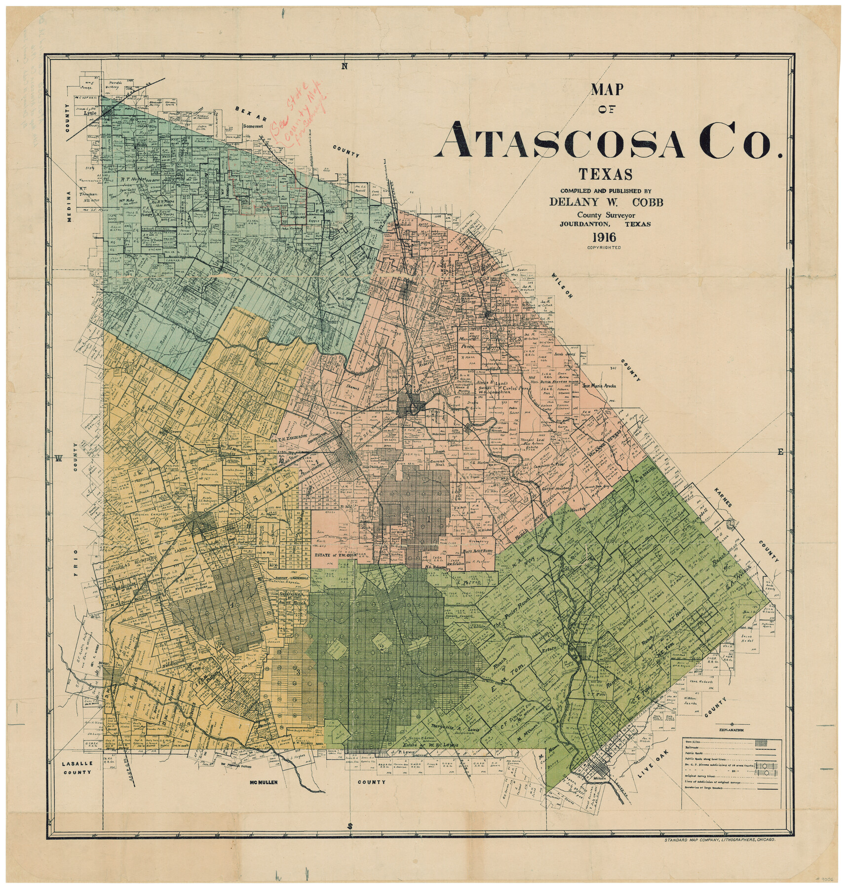 9006, Map of Atascosa County, Texas, General Map Collection
