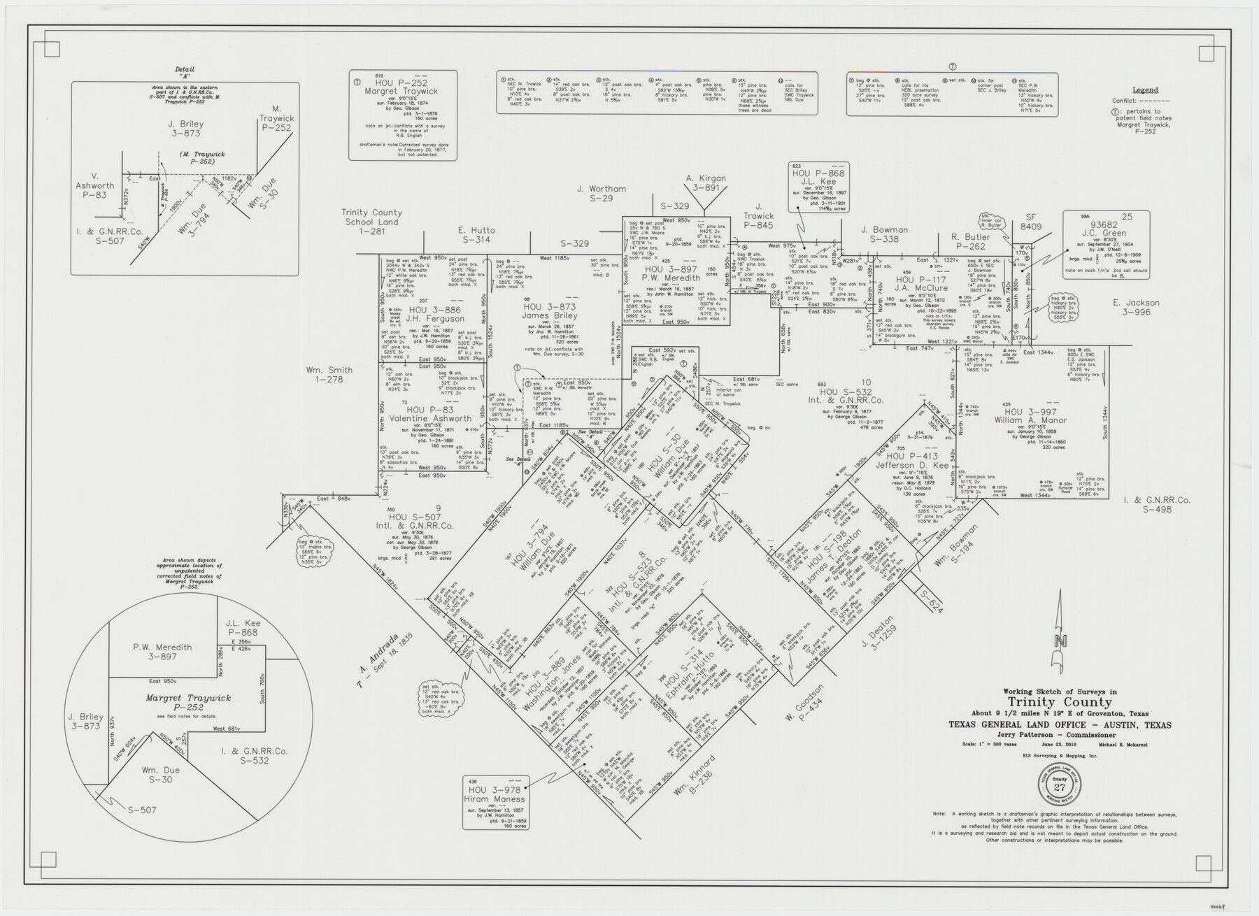 90069, Trinity County Working Sketch 27, General Map Collection