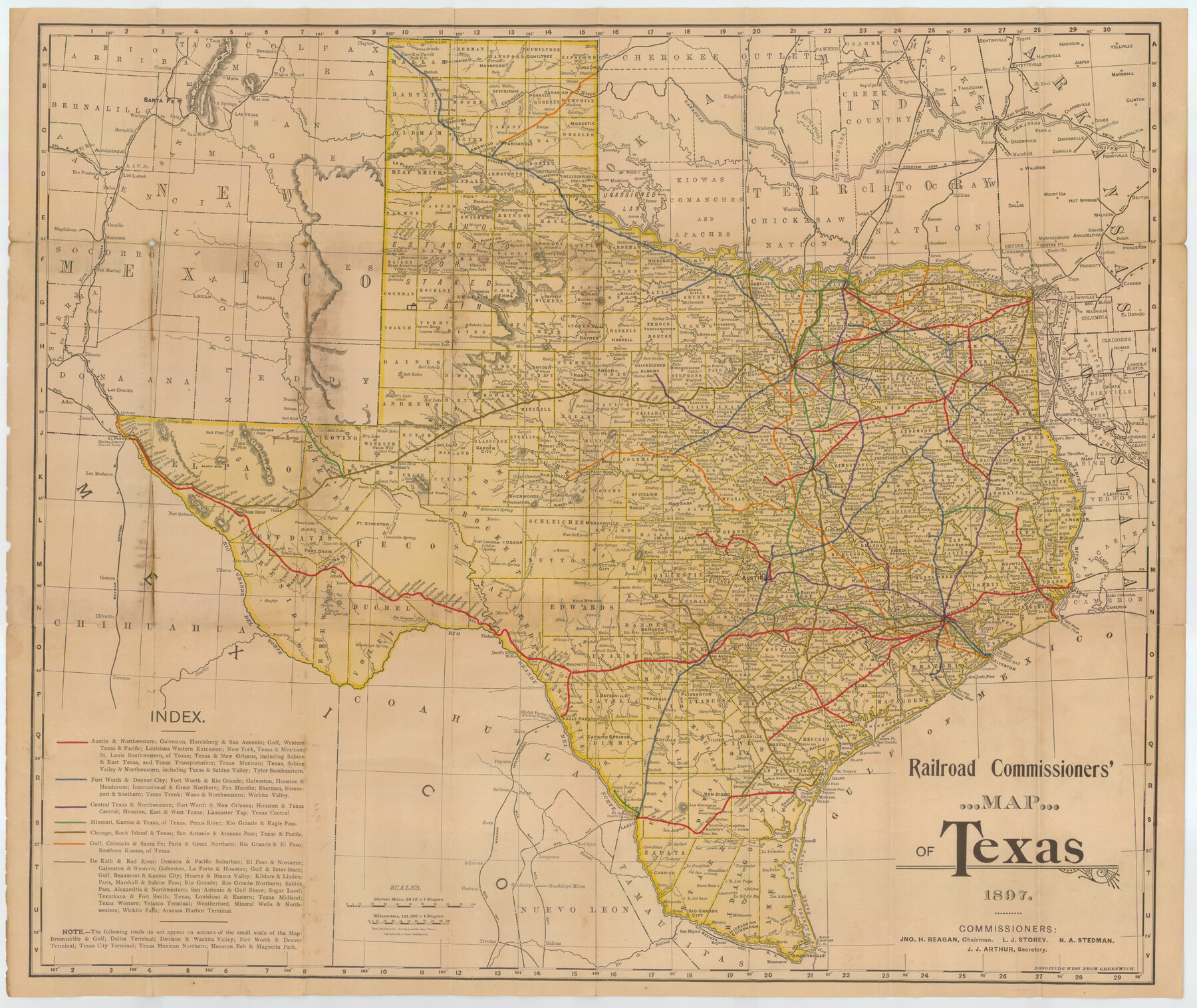 90070, Railroad Commissioner's Map of Texas, Non-GLO Digital Images