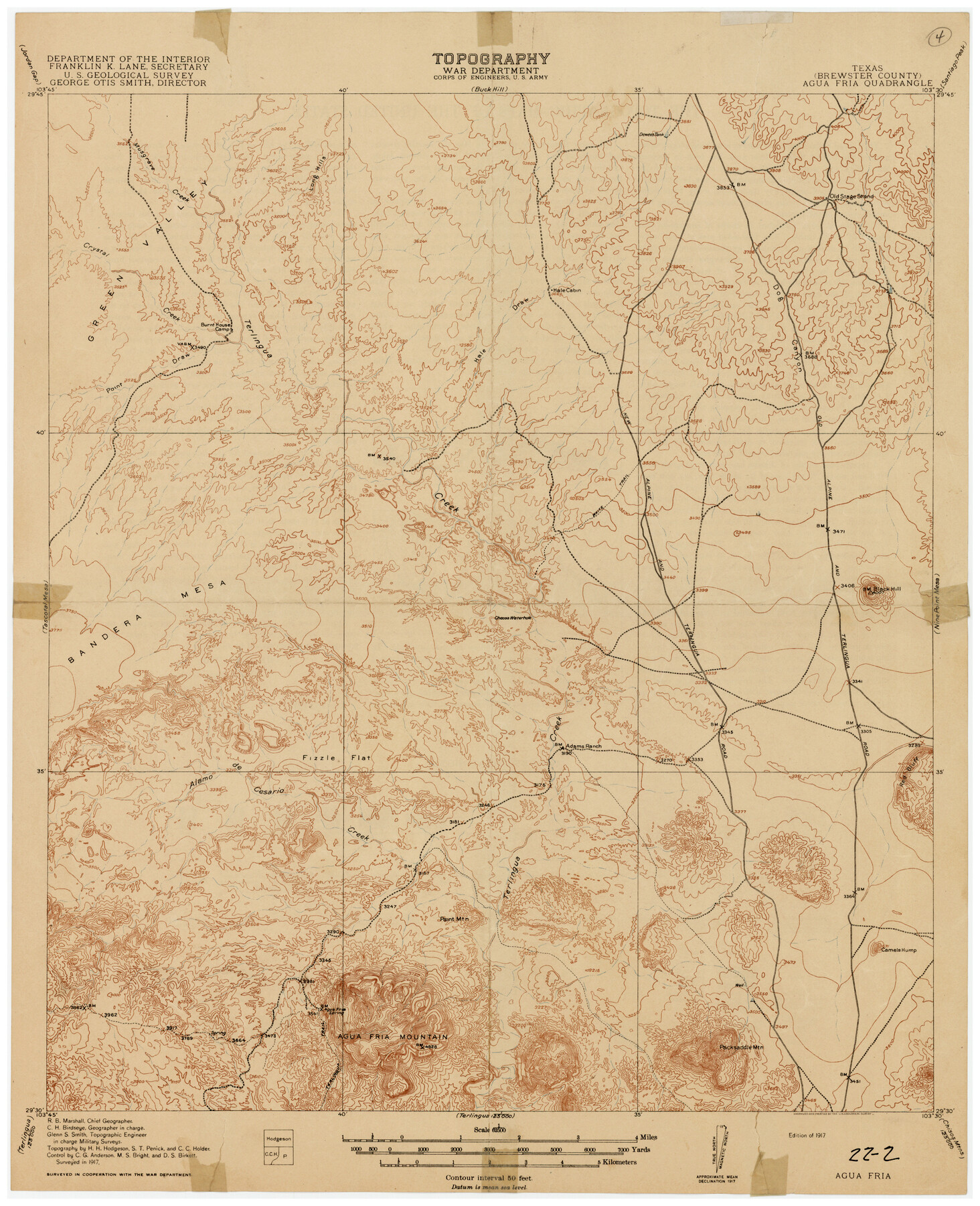 90136, Agua Fria Quadrangle, Twichell Survey Records