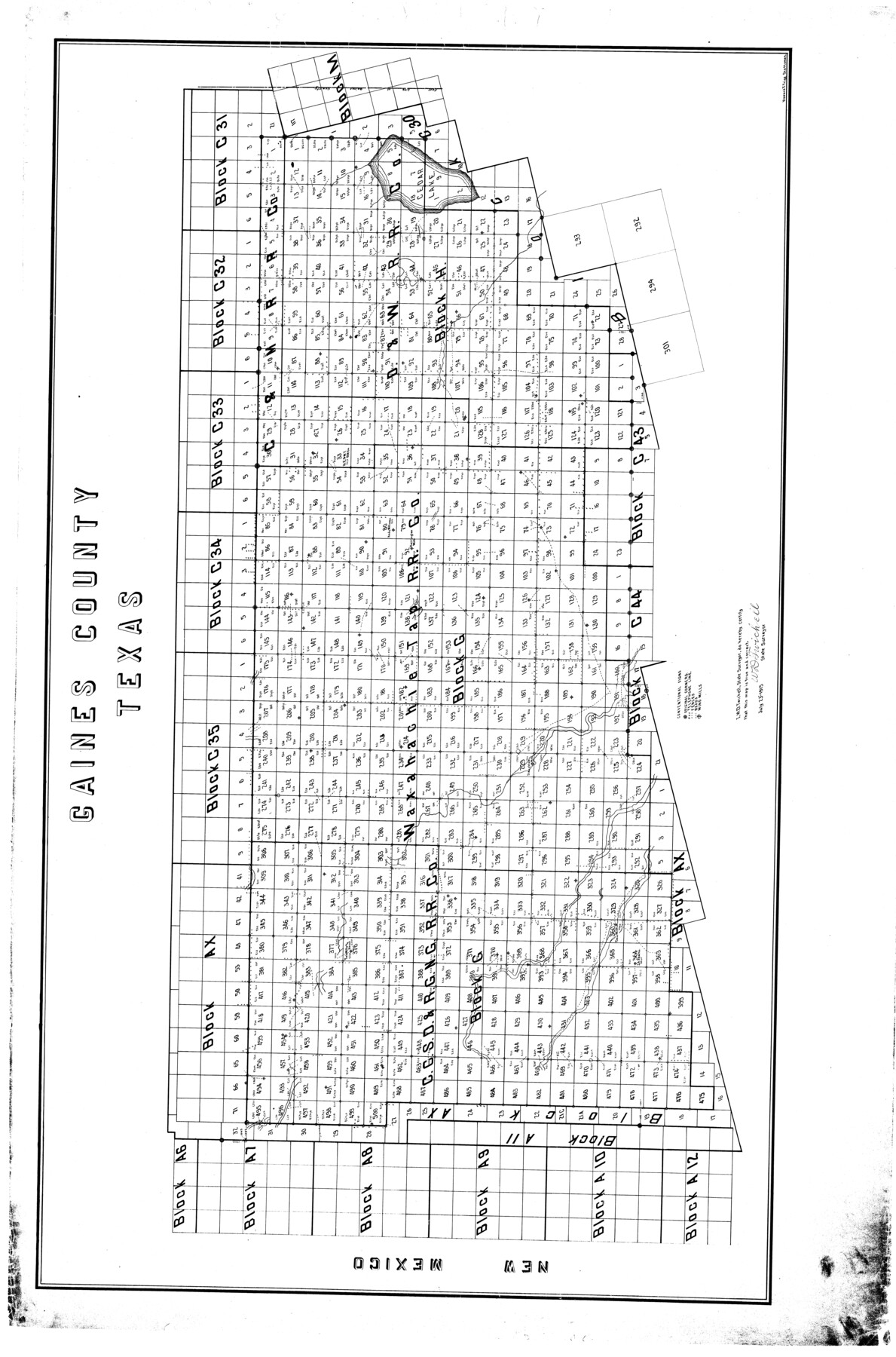 9014, Gaines County Rolled Sketch 7, General Map Collection