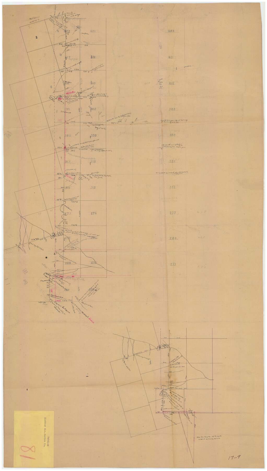 90210, [West line of H. & T. C. Block 97], Twichell Survey Records